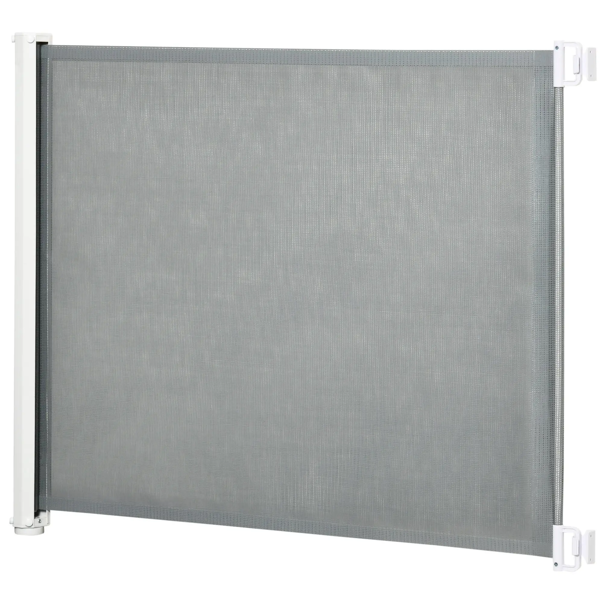 Retractable Pet Safety Gate, Flexible for Stairways Doorways, Grey