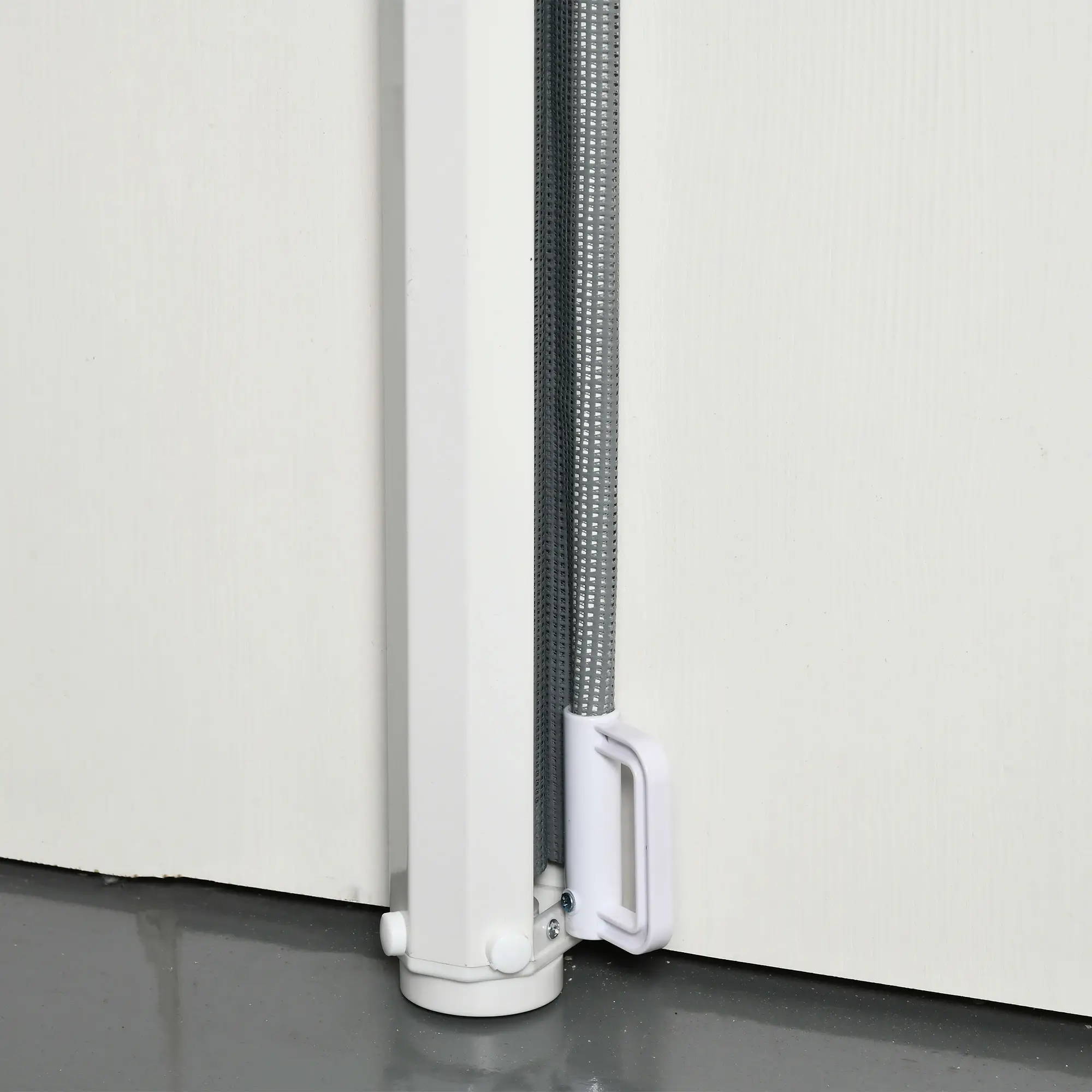 Retractable Pet Safety Gate, Flexible for Stairways Doorways, Grey - Image 7