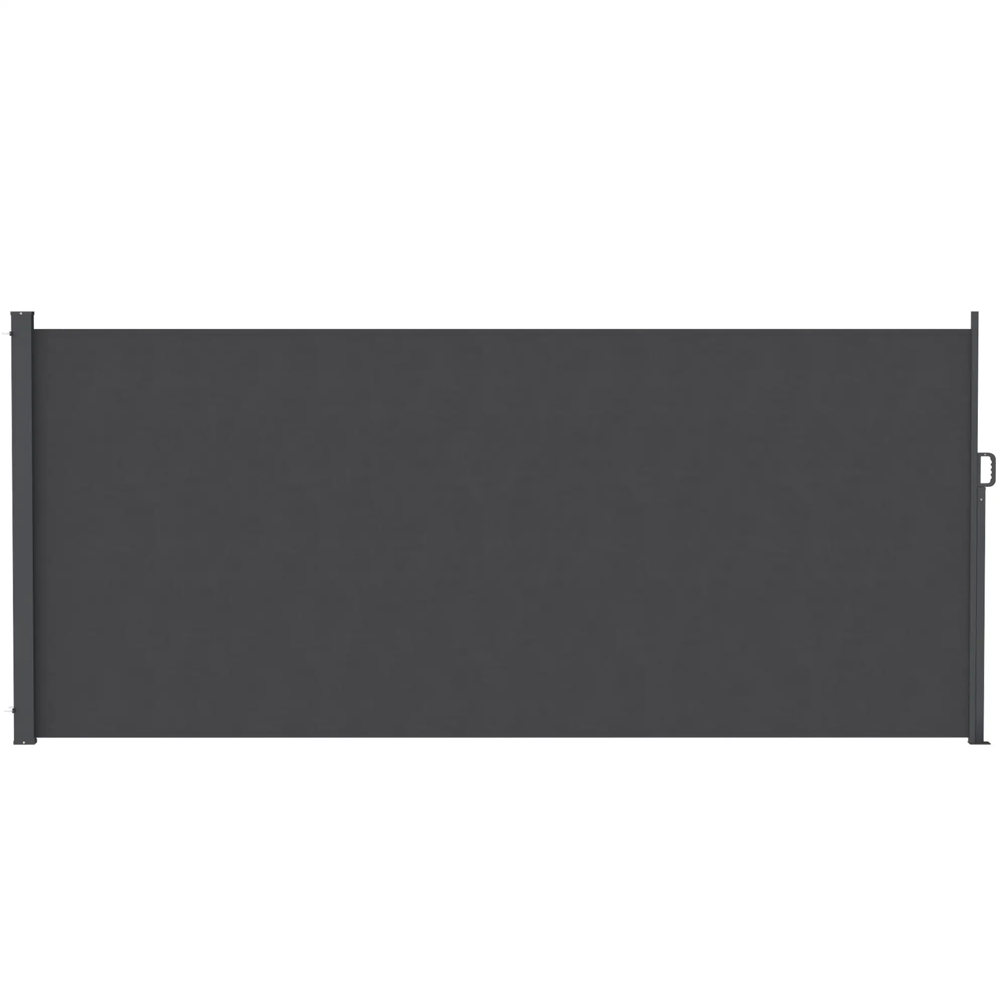 Retractable Side Awning, 165" x 73", Water-Resistant, UV 50+, Dark Grey