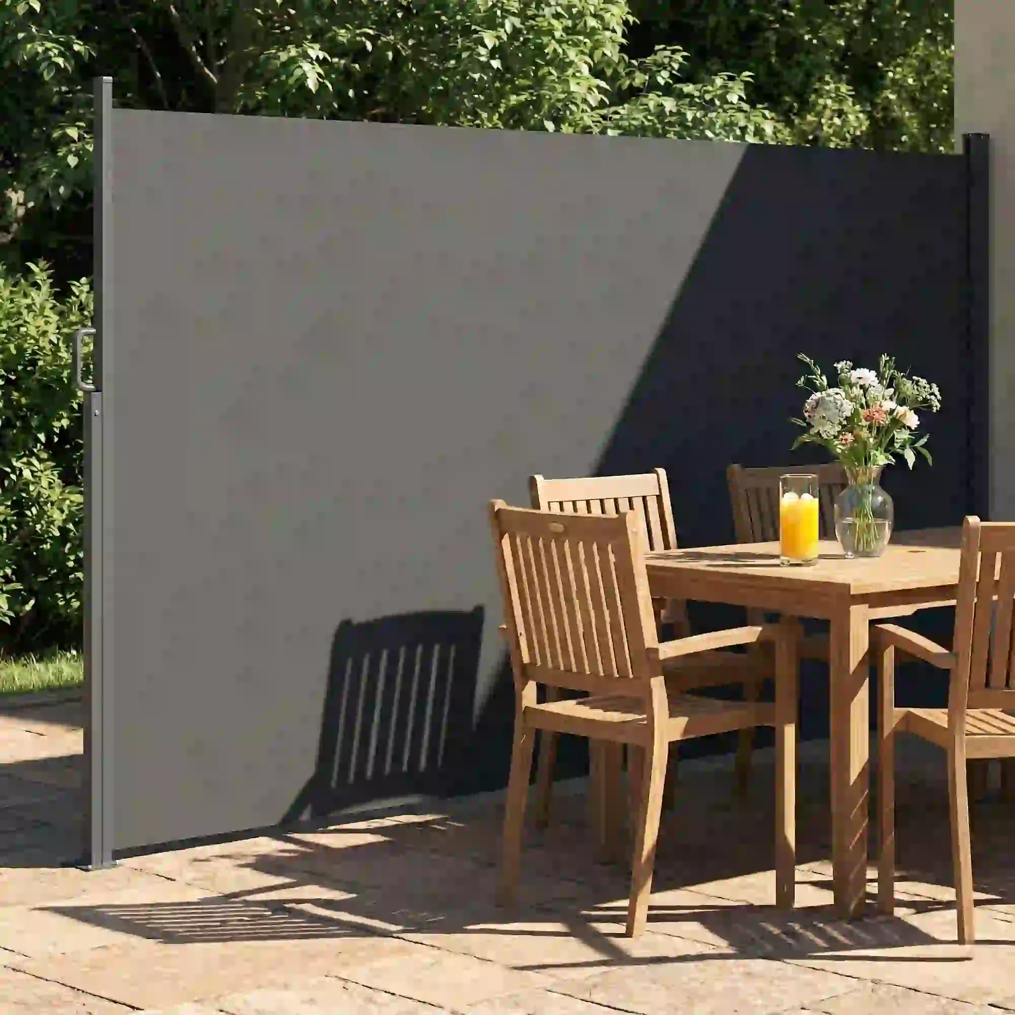 Retractable Side Awning, 165" x 73", Water-Resistant, UV 50+, Dark Grey - Image 9