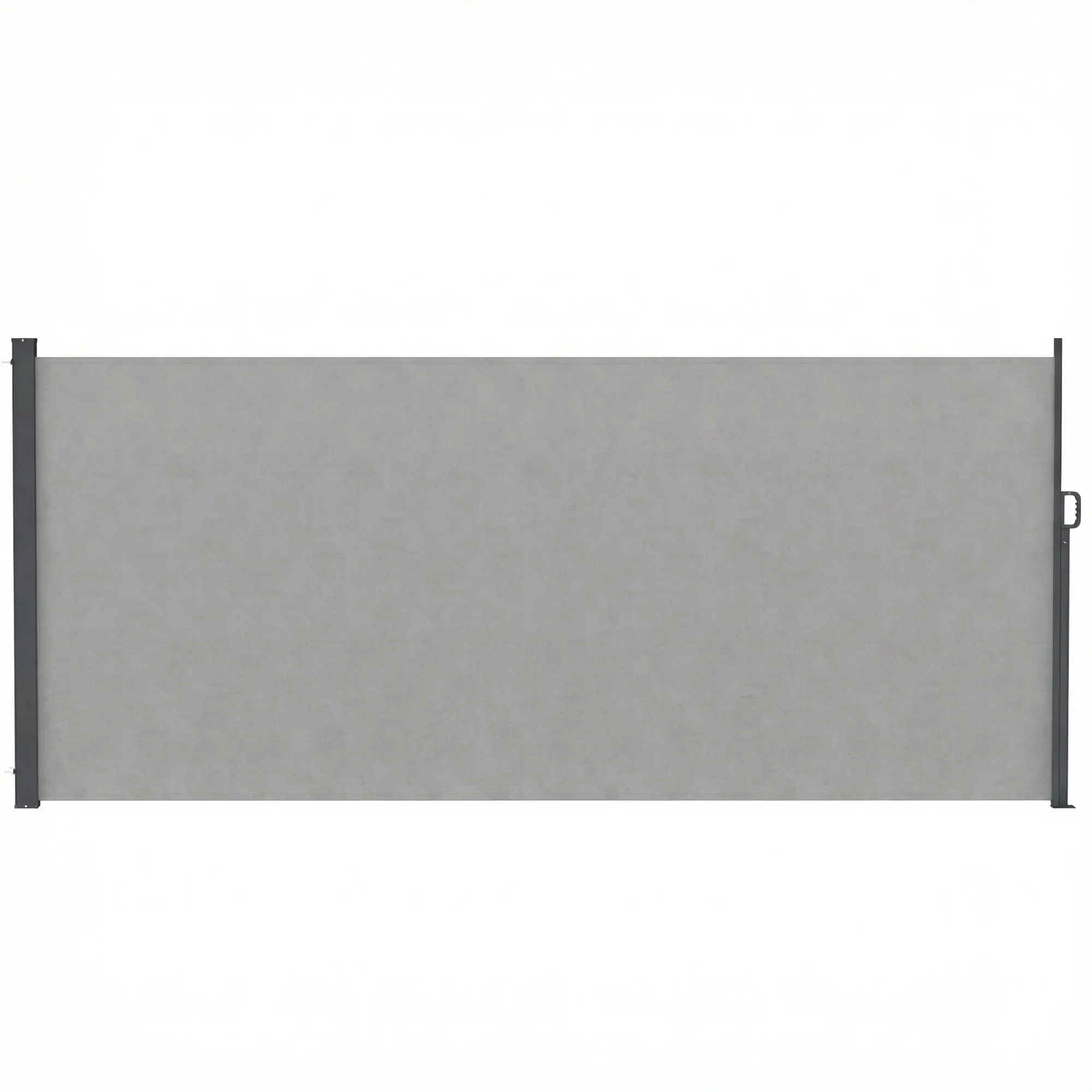 Retractable Side Awning, 165" x 73", Water-Resistant, UV 50+, Light Grey