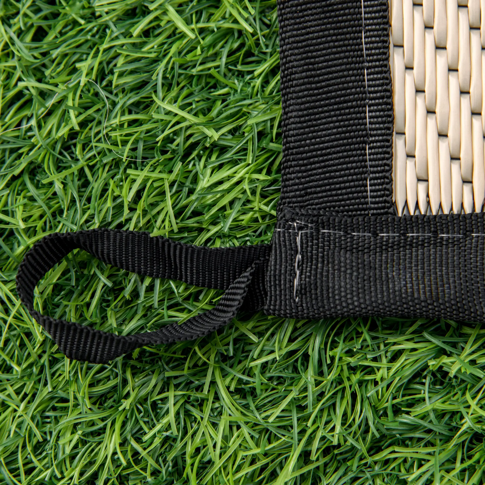 Reversible Outdoor RV Rug, 9' x 18', Patio Floor Mat, Black and Beige - Image 12