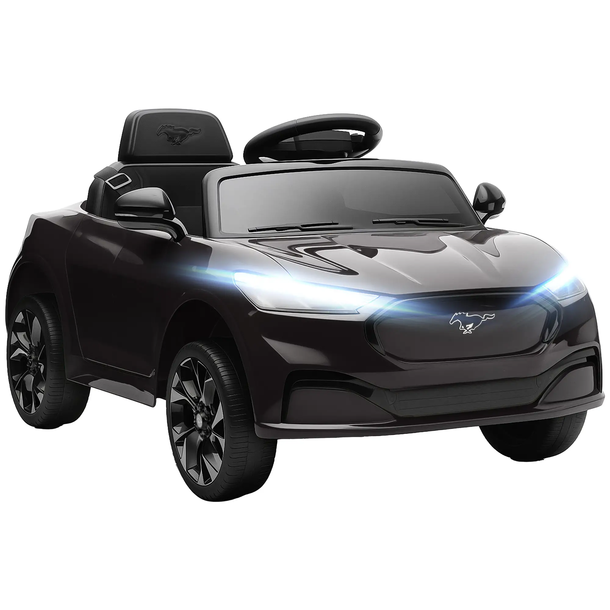 Ride On Car For Kids, 12V Electric Car, Remote Control, LED Light, Music, Black - Image 11