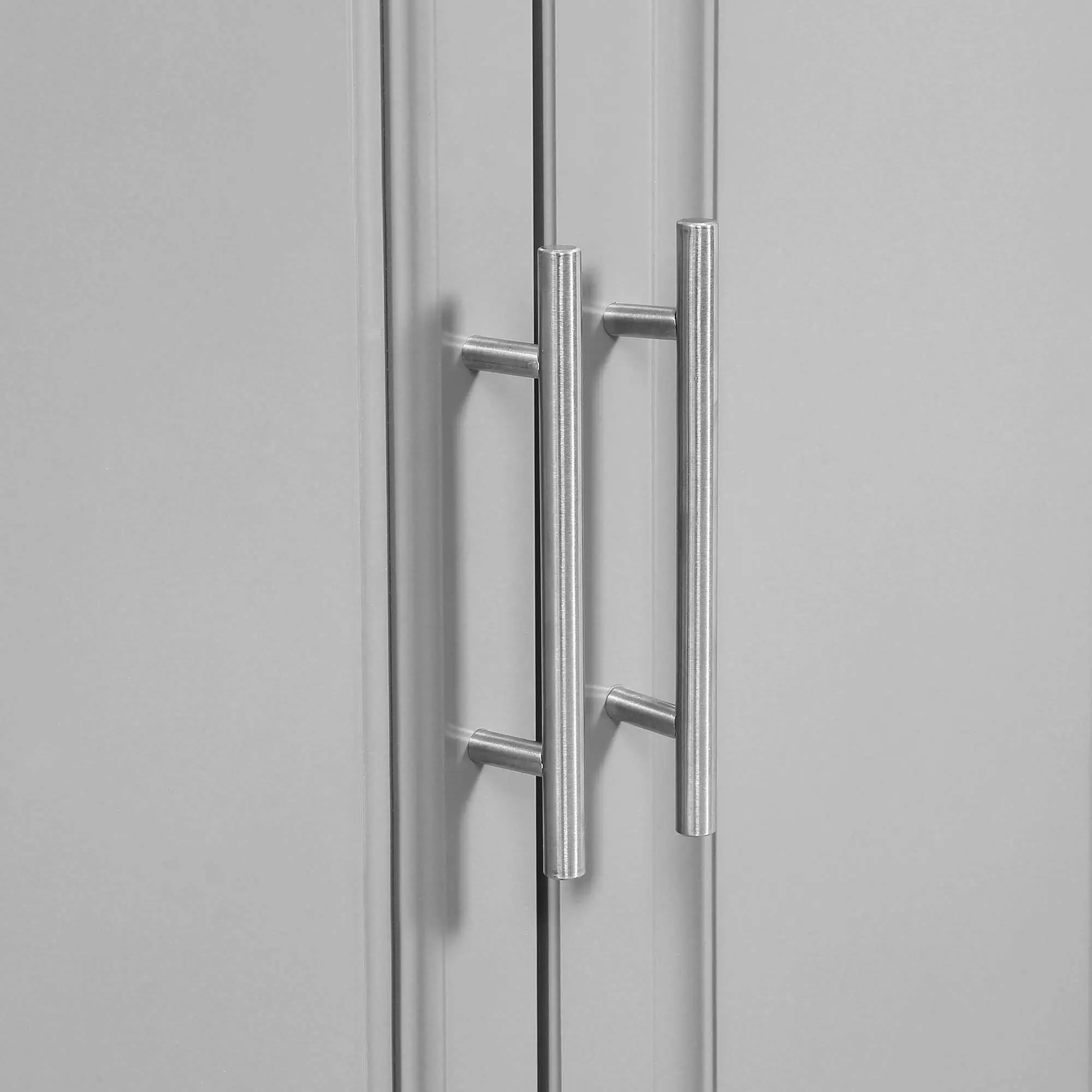 Rolling Kitchen Island with Storage and Stainless Steel Top, Kitchen Trolley with Drawers, Cabinets, Towel Rack - Image 10