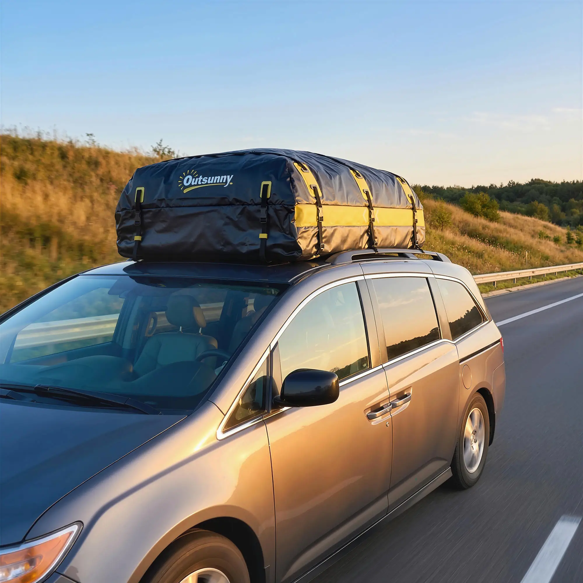 Rooftop Cargo Carrier, 21 Cubic Feet, Waterproof Soft-Shell Storage Bag, Yellow - Image 10