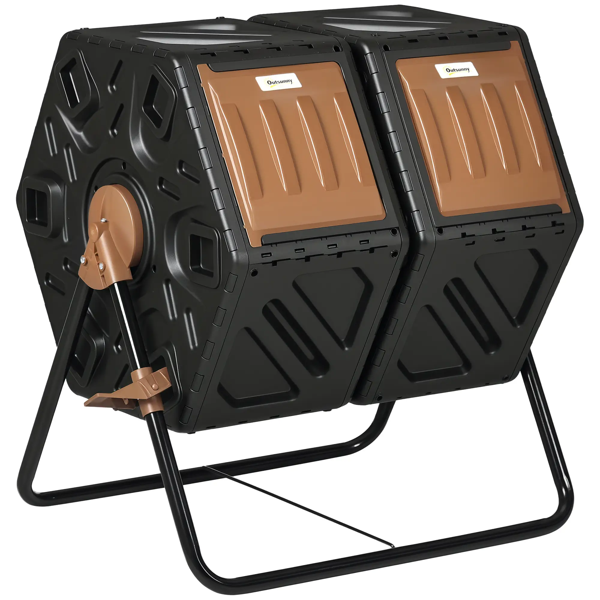 Rotating Composter, Dual Chamber, 34.5 Gallon, Brown - Image 11