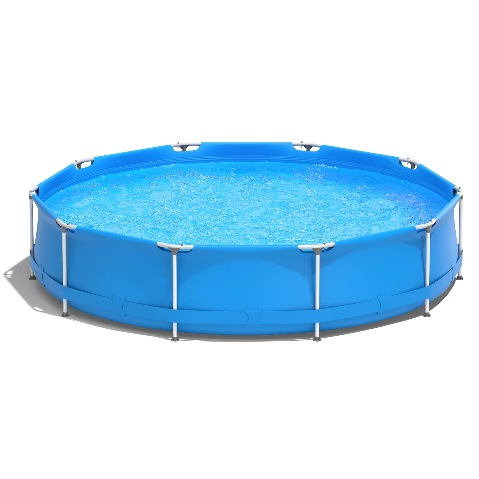 Round Above Ground Swimming Pool, Blue - Image 4