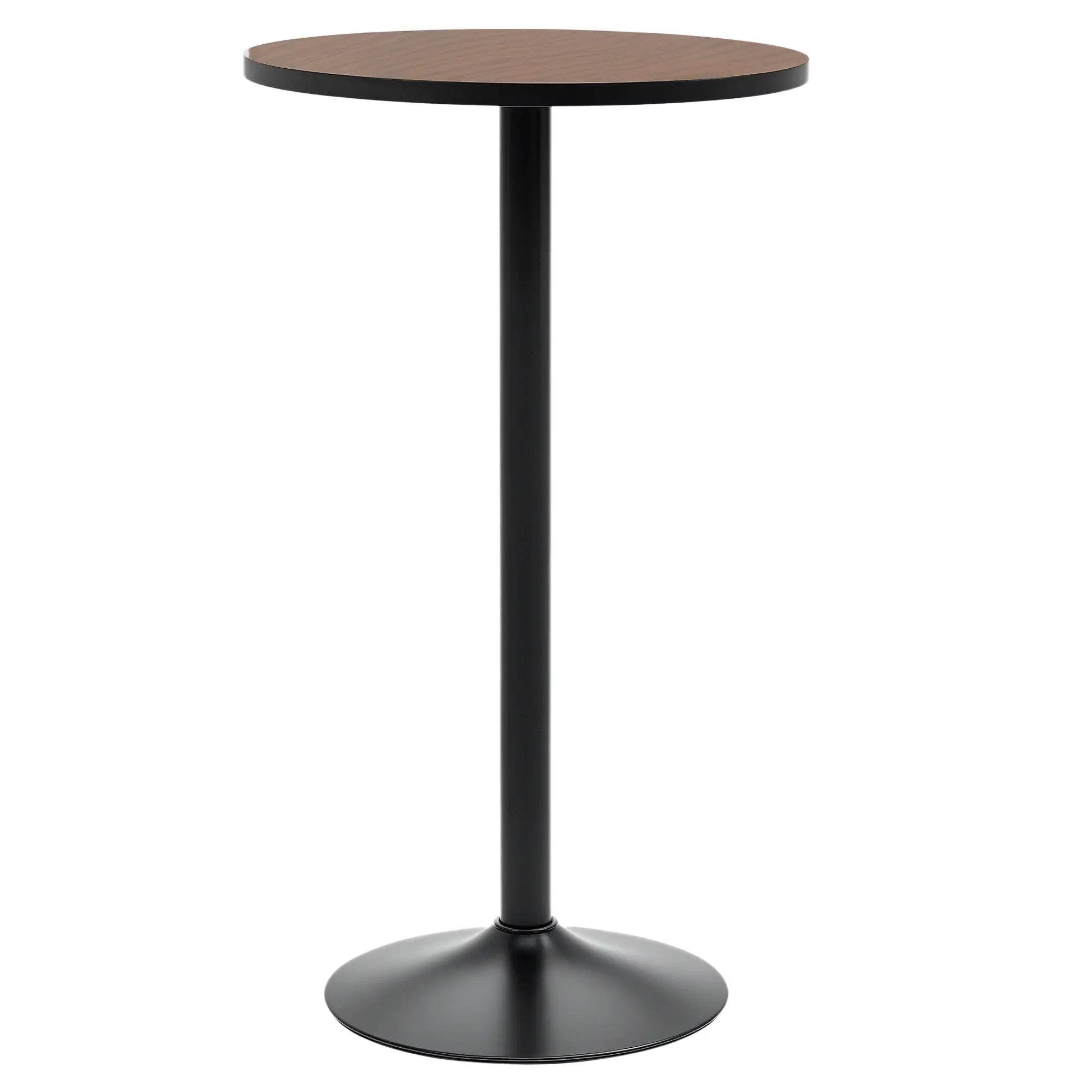 Round Bar Table 42 Inch, Industrial Bistro Table, Metal Base, Elm Wood Top - Image 11