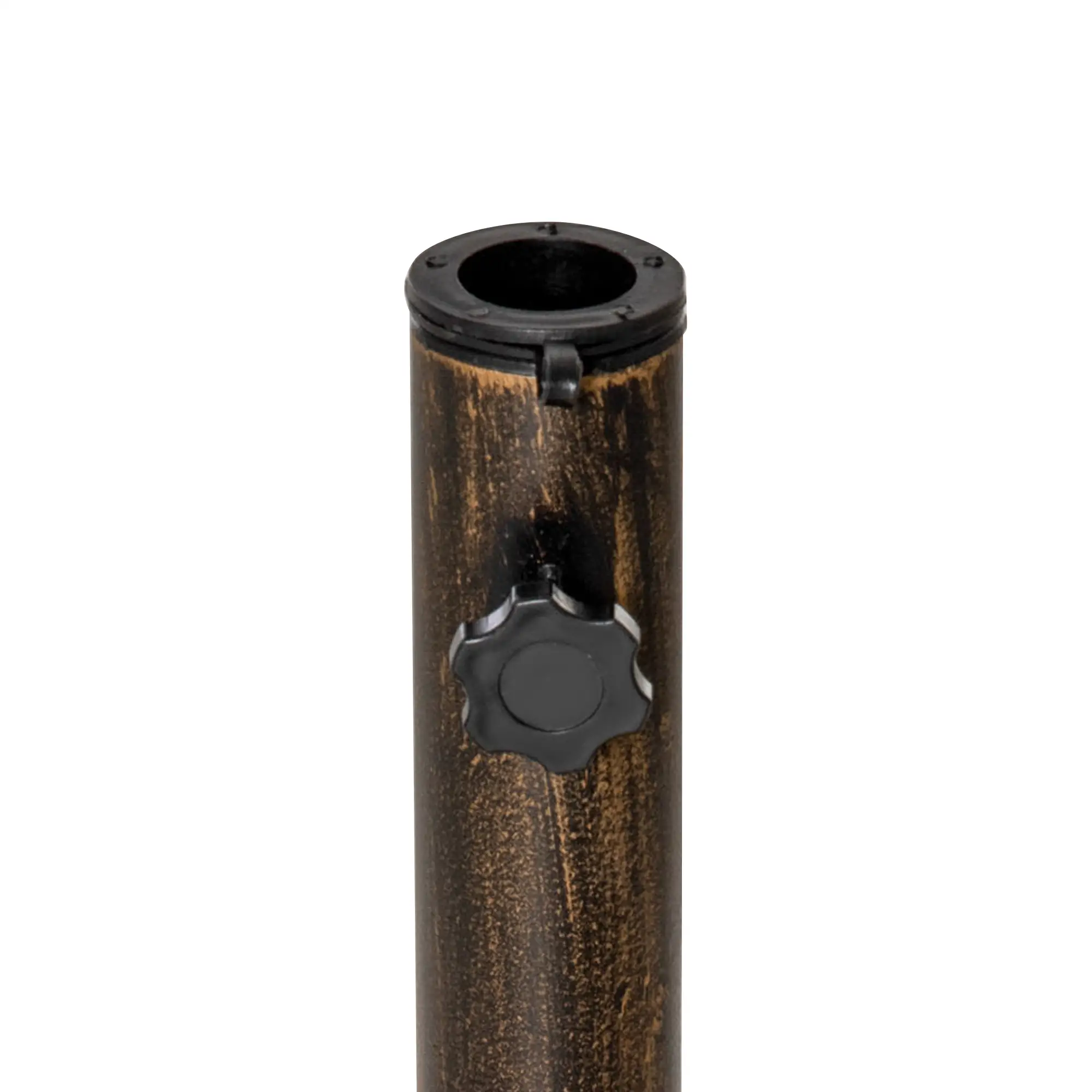 Round Cast Iron Umbrella Base Stand, Outdoor, Fit Dia. 1.5", 2" Pole, Bronze - Image 9