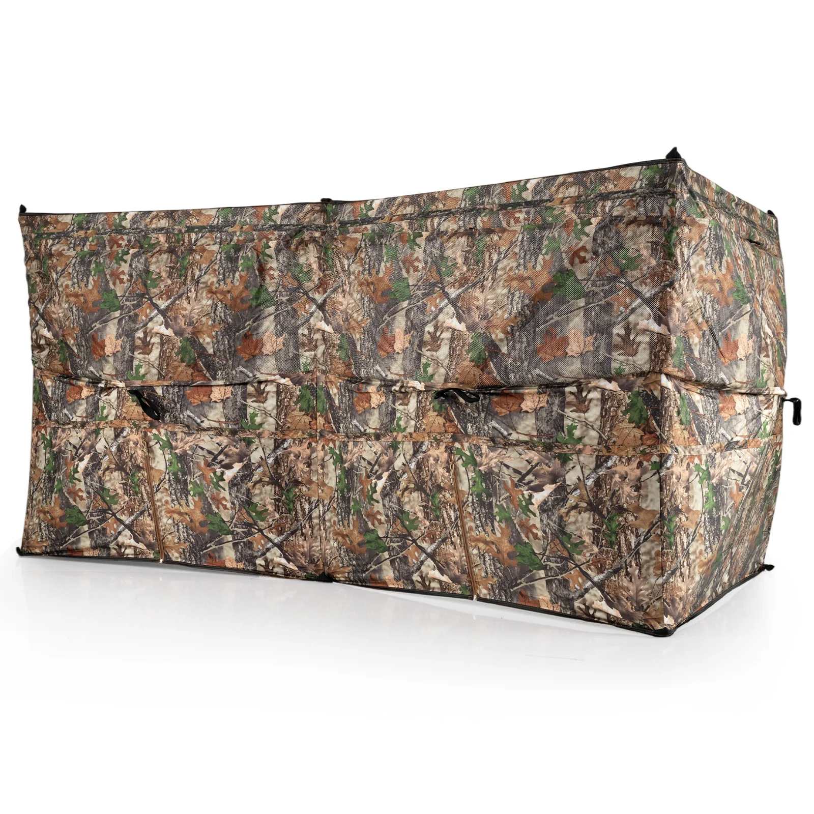 See-Through Hunting Blind Panel with Dog Door Pop up Waterflow Blind for 1-3 People, Camouflage - Image 4