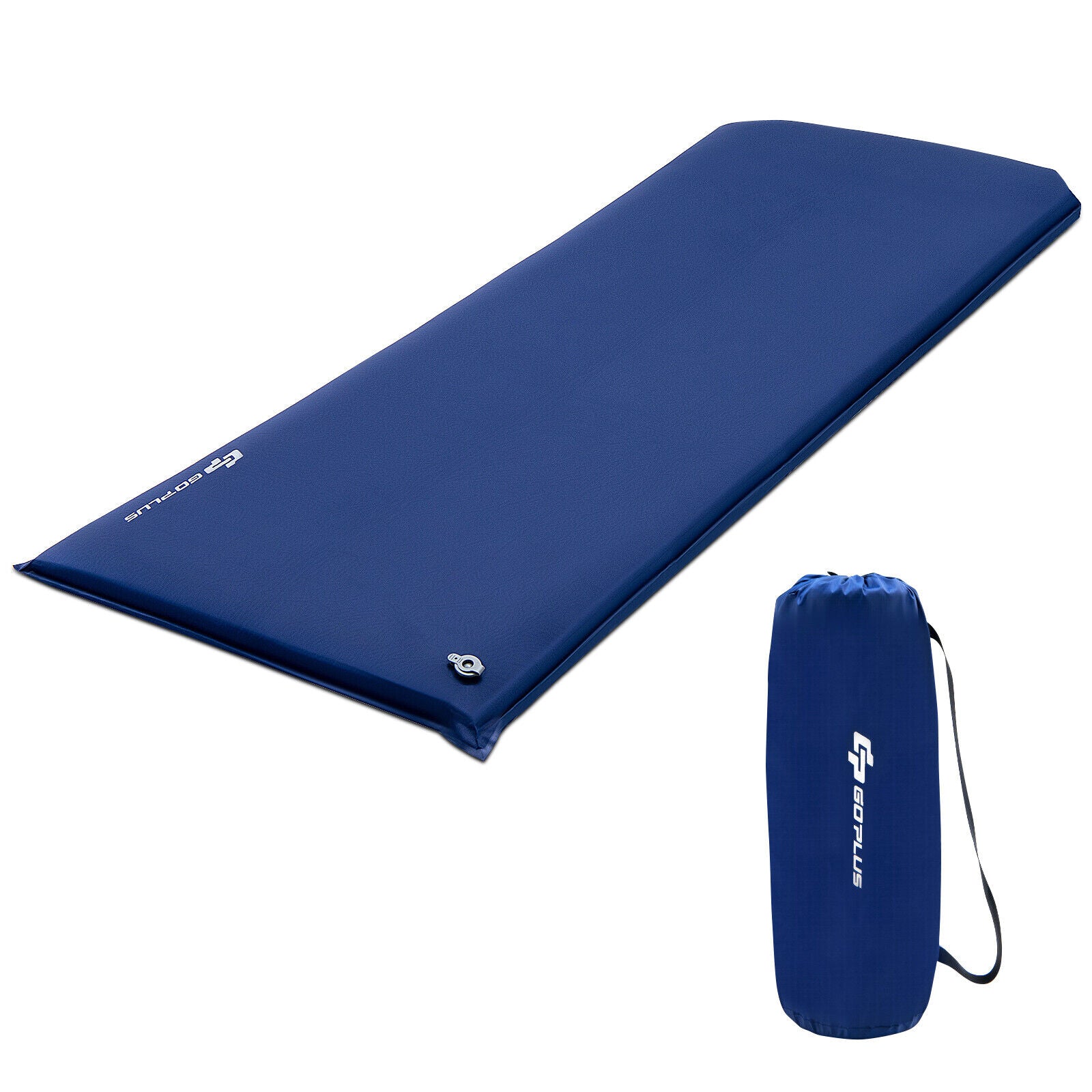 Self-Inflating Lightweight Folding Foam Sleeping Cot, Blue - Image 4