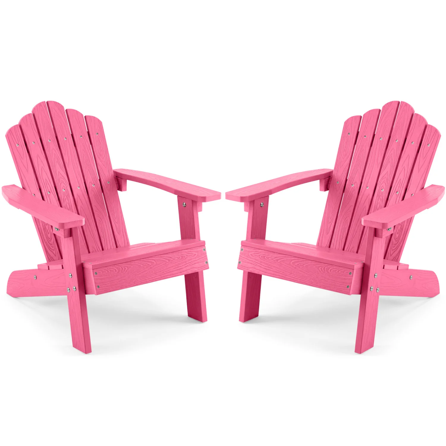 Set of 2 Children's Adirondack Chairs, Outdoor, Pink