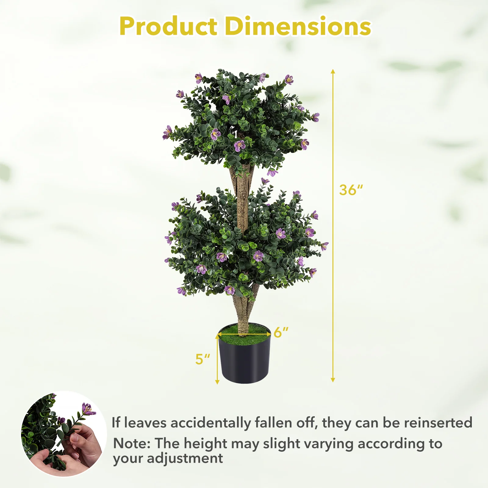 Set Of 2 Faux Bush Plant, 41 Blossoms, Multicolor - Image 4