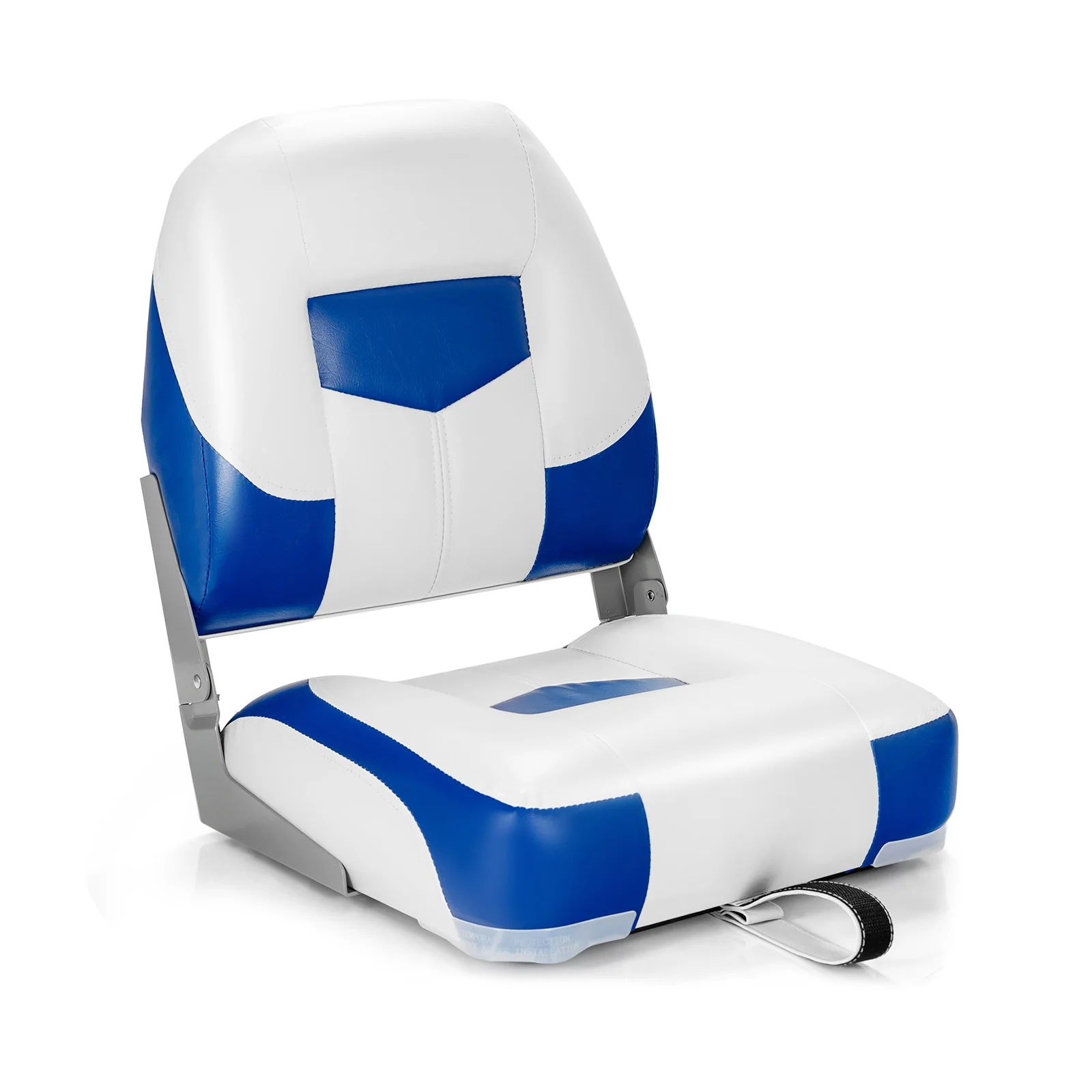 Set Of 2 Folding Low Back Fishing Boat Seats, Blue - Image 5