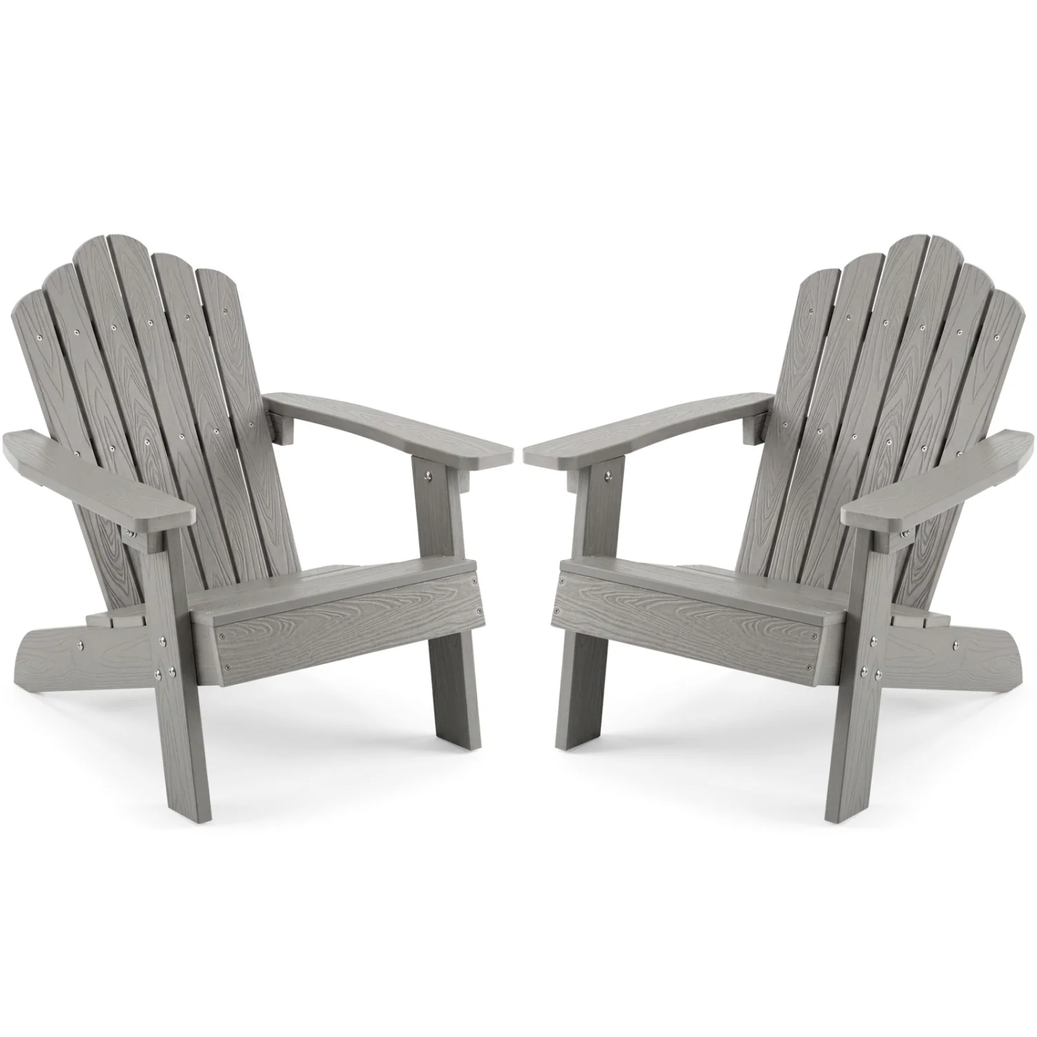 Set of 2 Kids Adirondack Chairs Outdoor, Grey