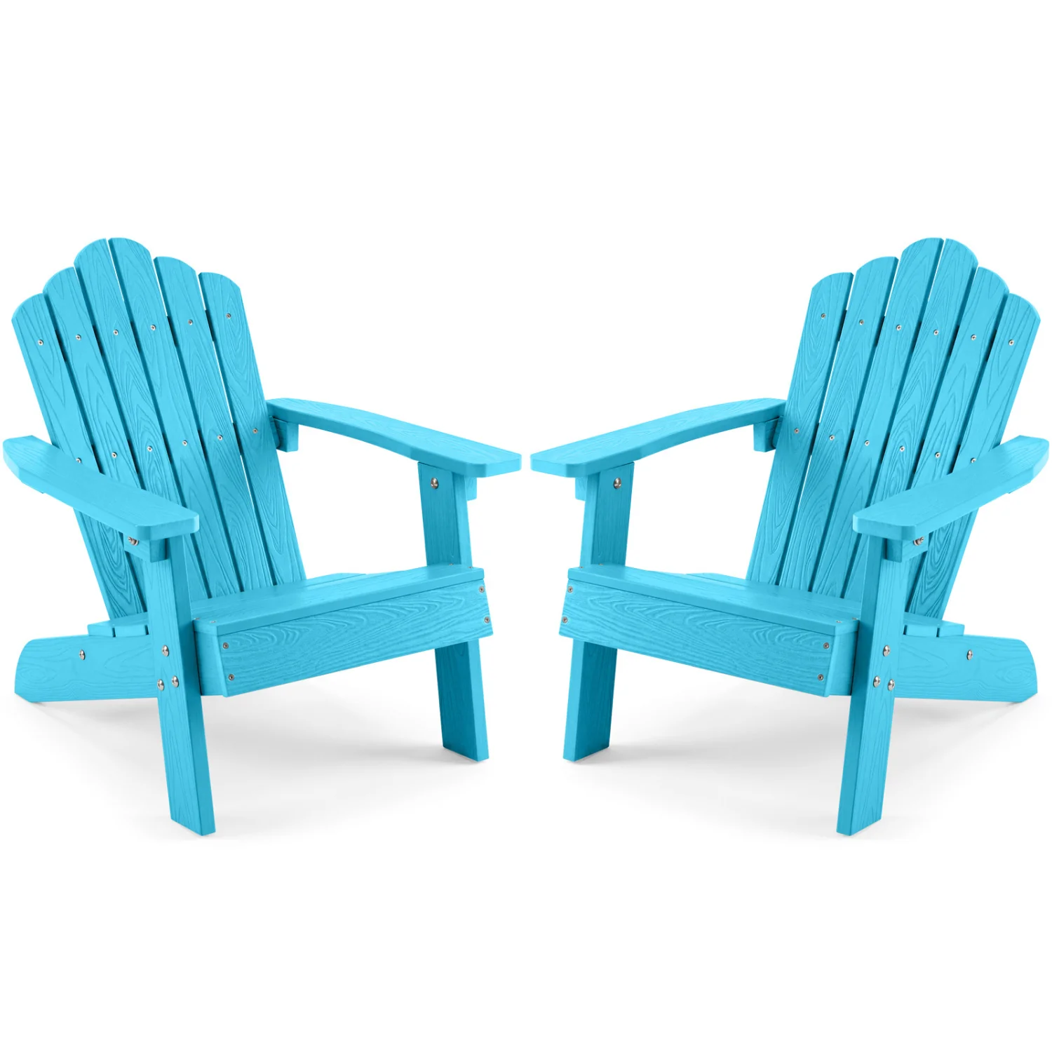 Set of 2 Kids Adirondack Chairs, Outdoor, Turquoise