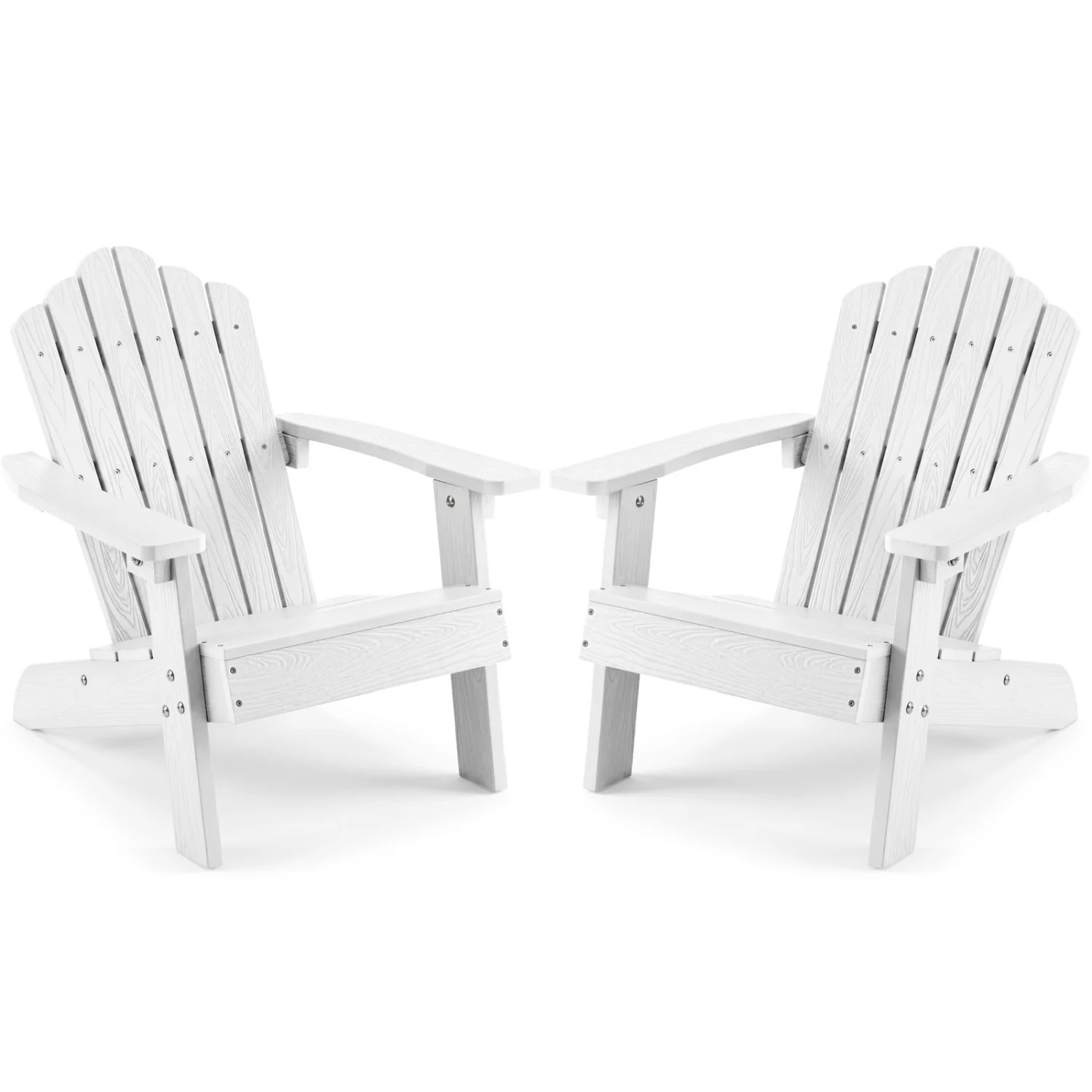 Set of 2 Kids Adirondack Chairs, Outdoor Chairs, White