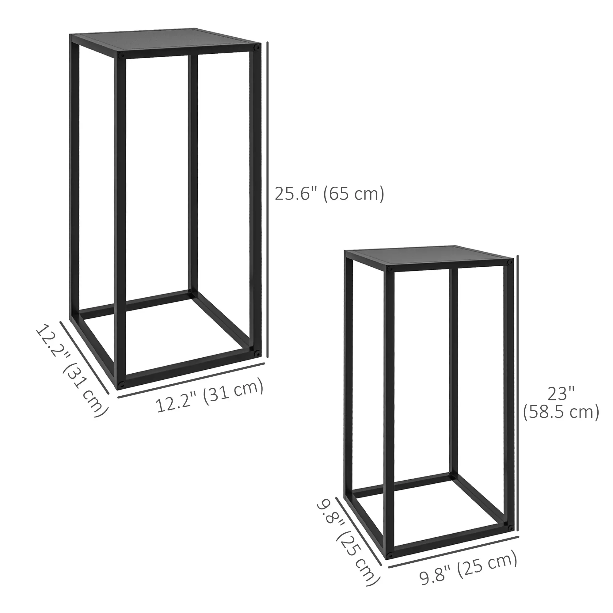 Set of 2 Plant Stands, Decorative Flower Display Holder for Living Room Balcony - Image 3