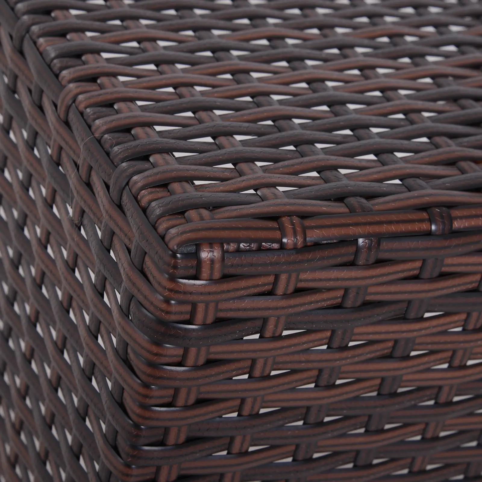 Set of 3 Wicker Nesting Tables, Rattan, All Weather, Brown - Image 10