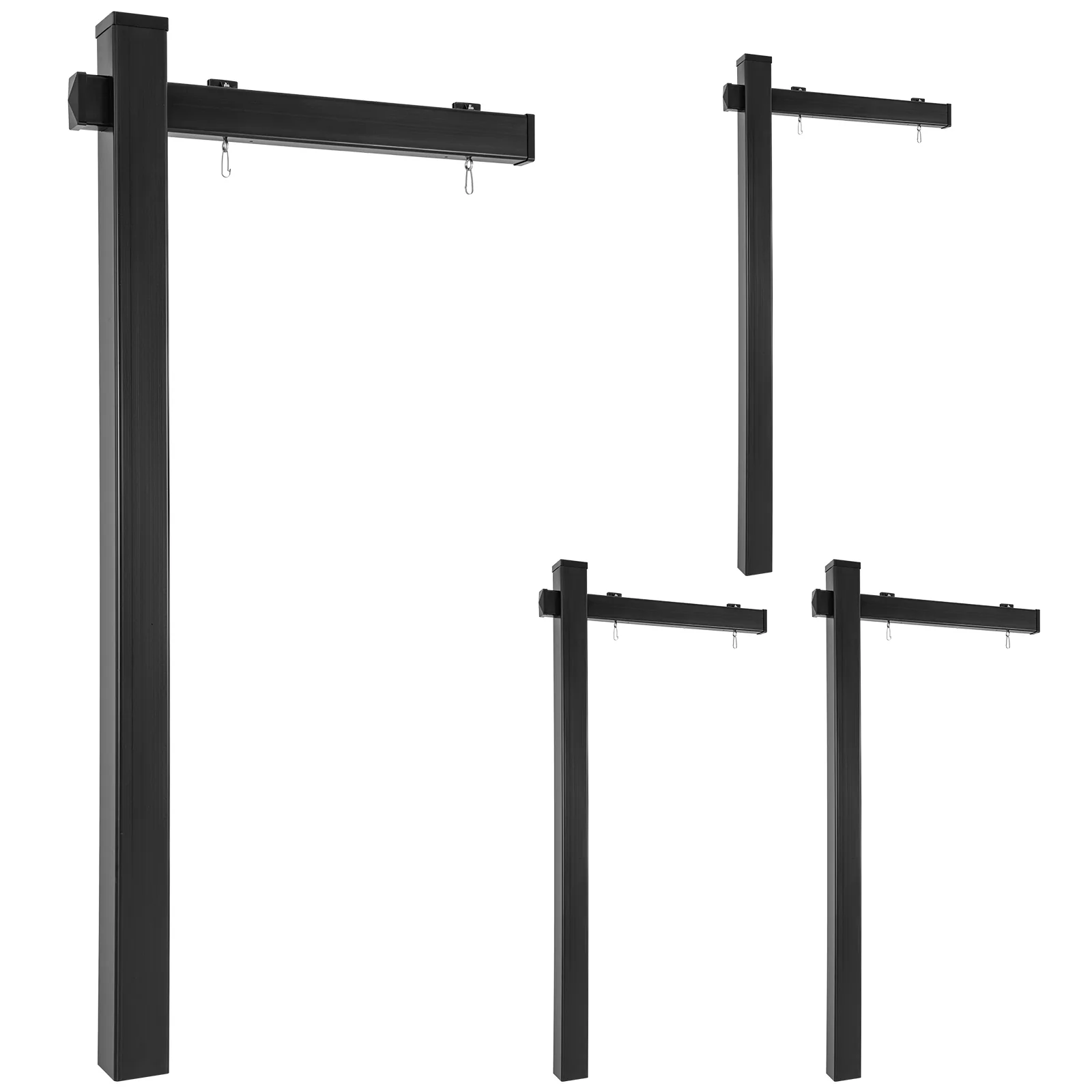 Set Of 4 6 Feet Vinyl UPVC Real Estate Yard Sign Post, Black - Image 2