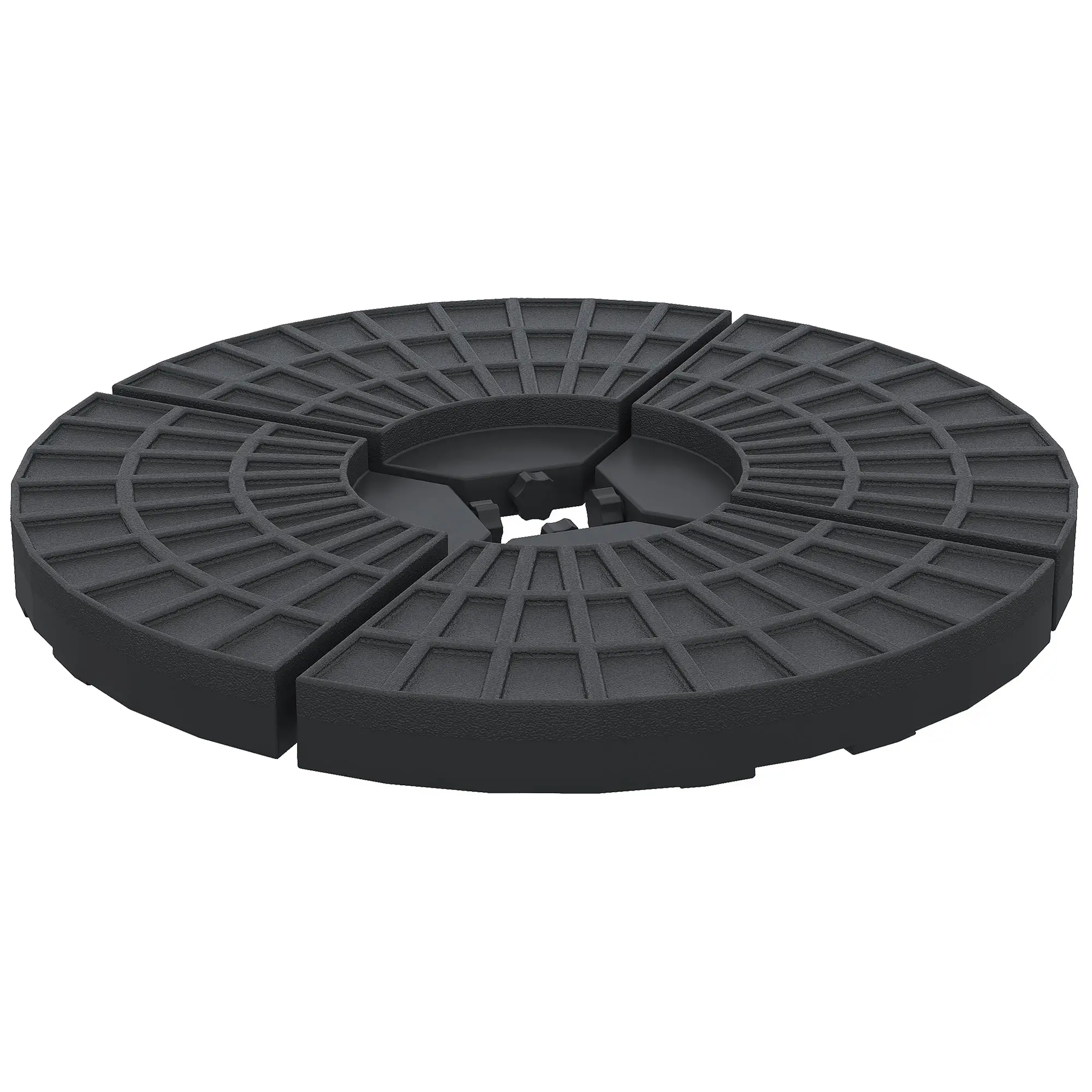 Set of 4 Outdoor Umbrella Base Weights, Cross Base Parasol Holder