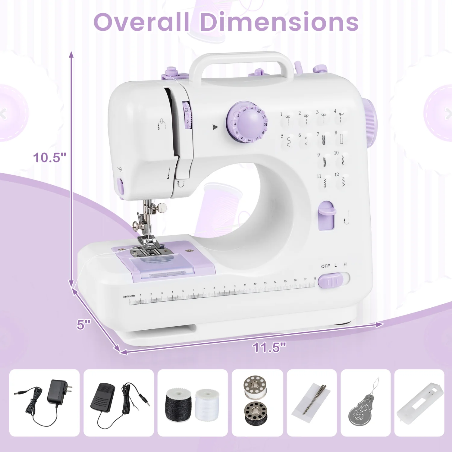 Sewing Machine & Table Set with Charging Station Folding Desk - Image 4