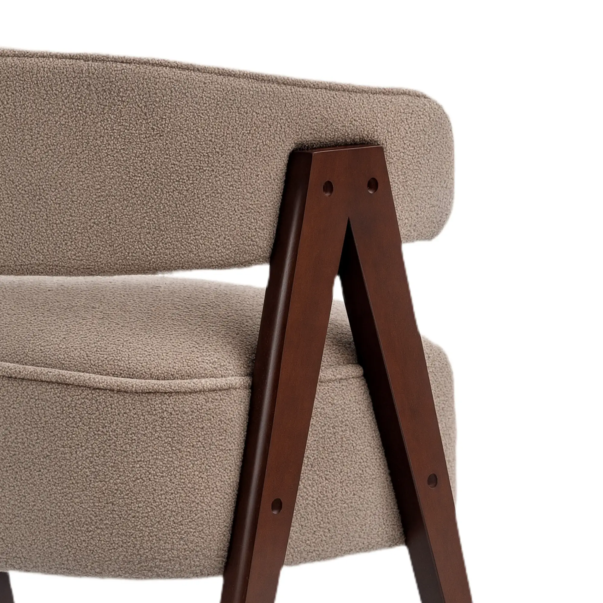 Sherpa Fleece Accent Chair, Upholstered Armchair, Light Brown - Image 13
