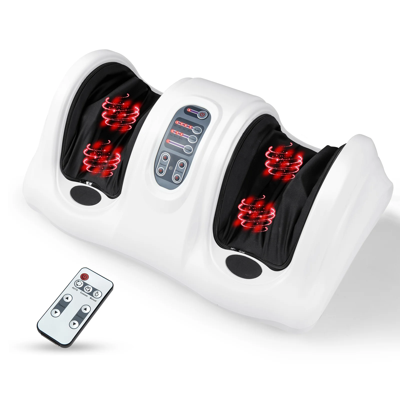 Shiatsu Foot Massager, High Intensity Rollers, White