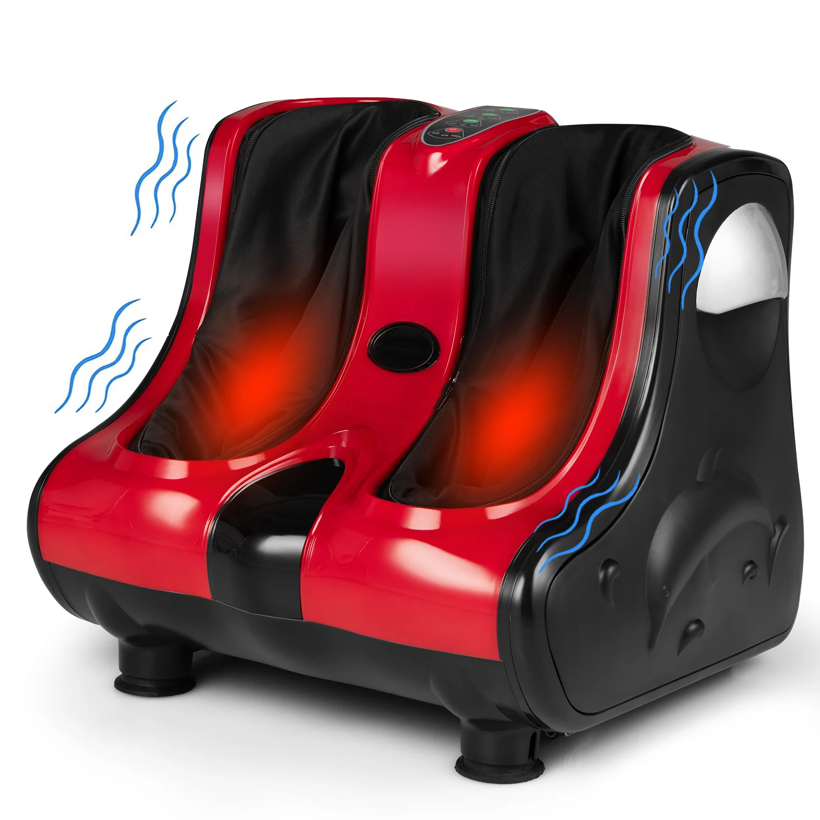 Shiatsu Kneading Rolling Vibration Heating Foot Massager, Red - Image 5