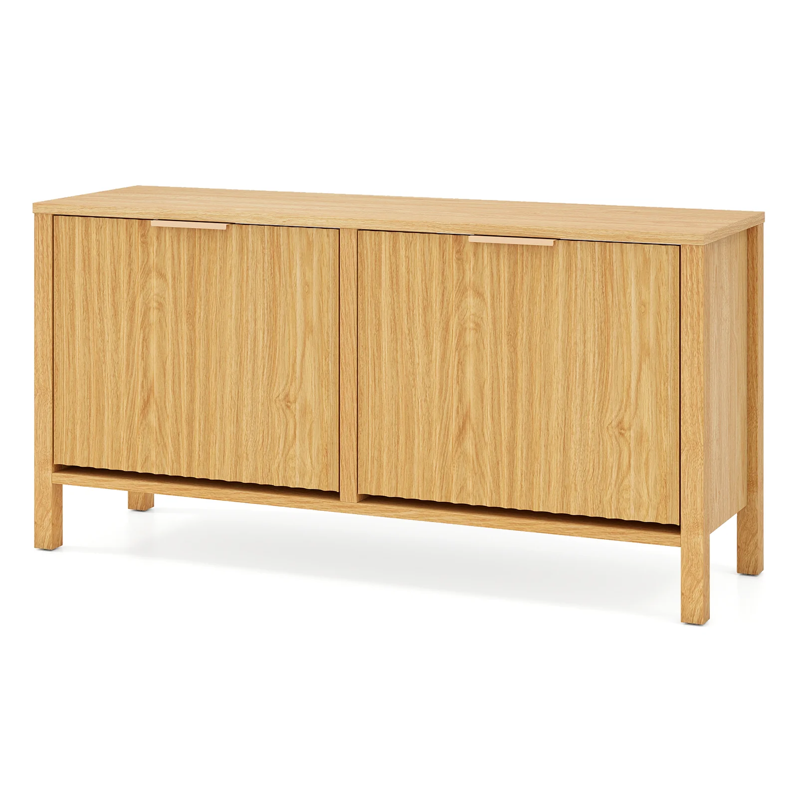 Shoe Storage Bench Narrow Wooden Entryway Bench with 2 Flip Drawers, Brown - Image 2