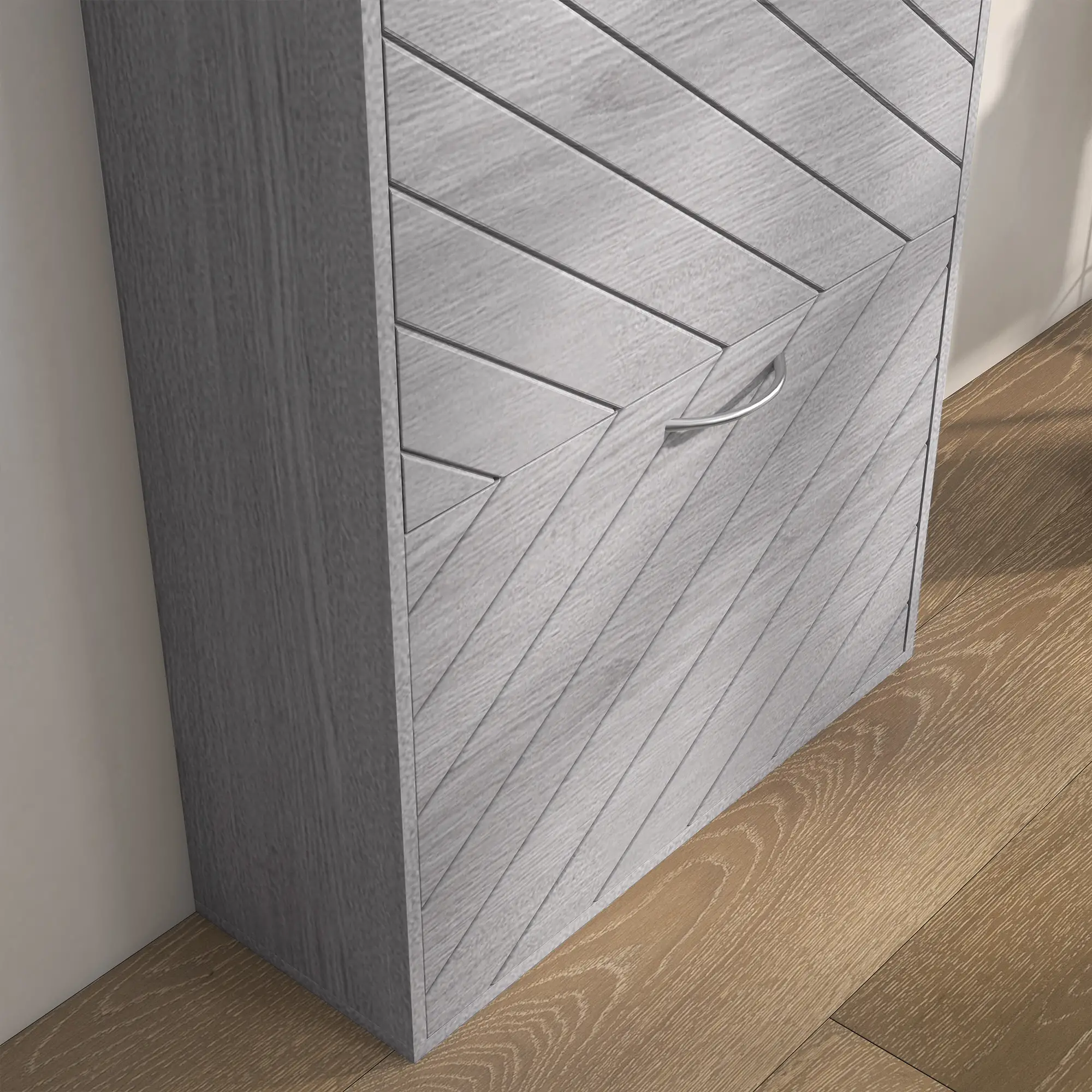 Shoe Storage Cabinet, 3 Flip Drawers, Slim 12 Pair Organizer - Image 11