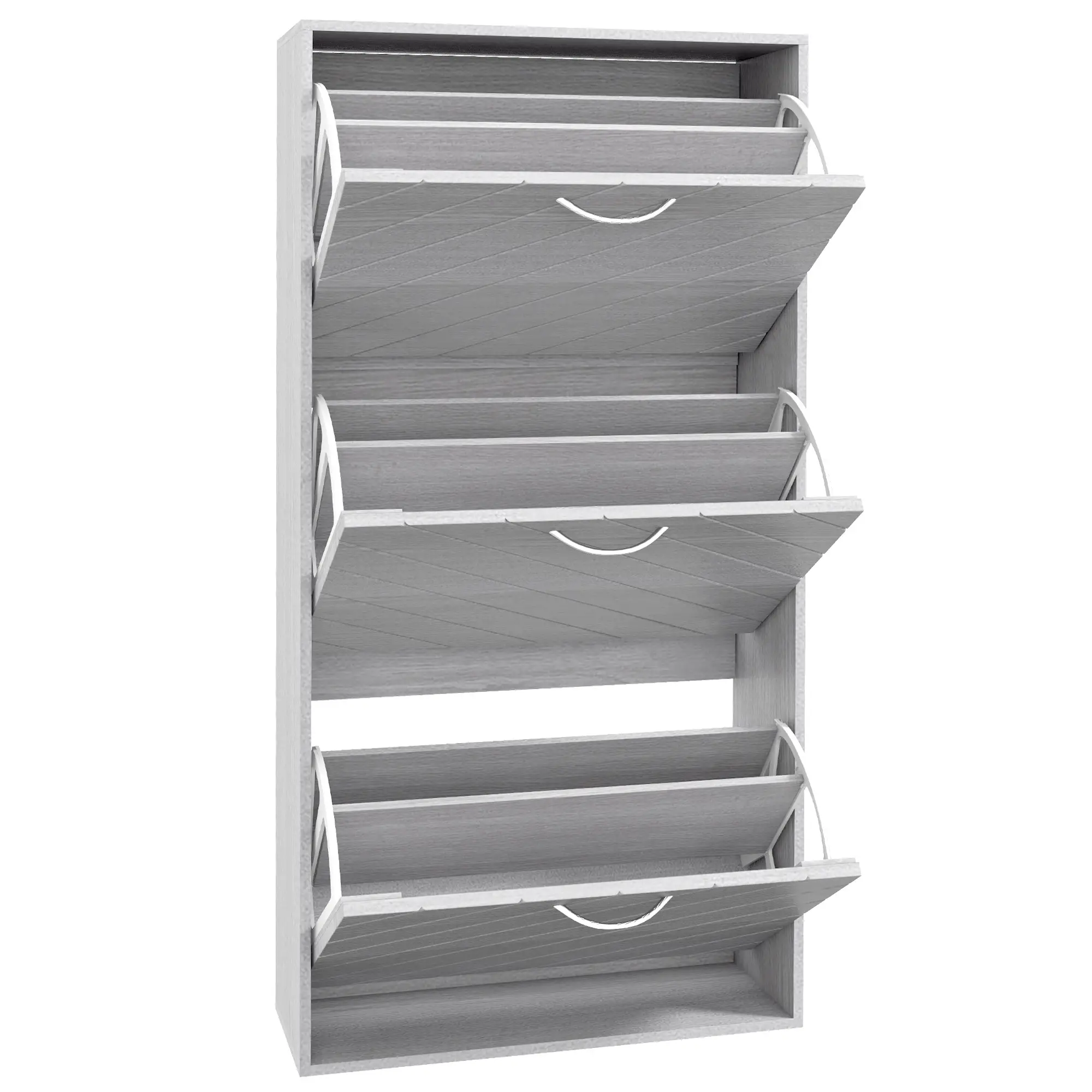 Shoe Storage Cabinet, 3 Flip Drawers, Slim 12 Pair Organizer - Image 12