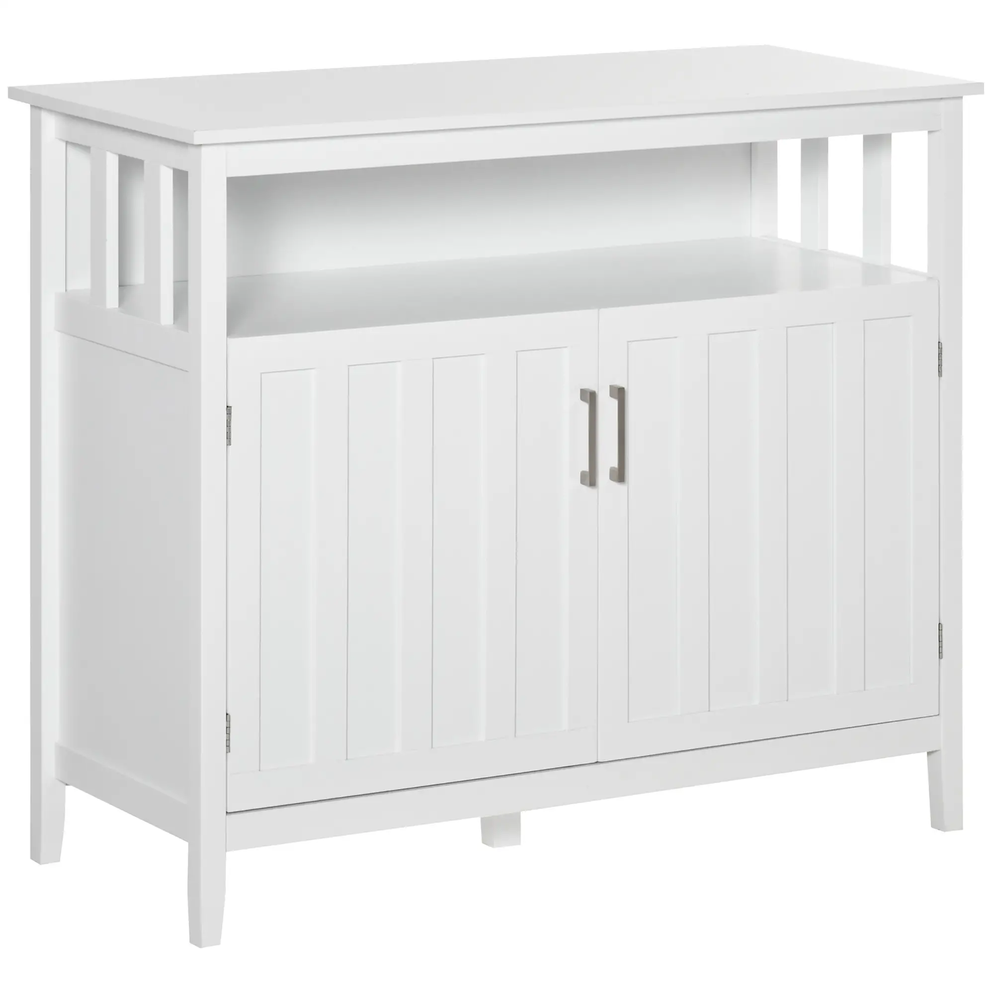 Sideboard Buffet Cabinet, 2 Doors, Adjustable Shelves, Kitchen Dining, White