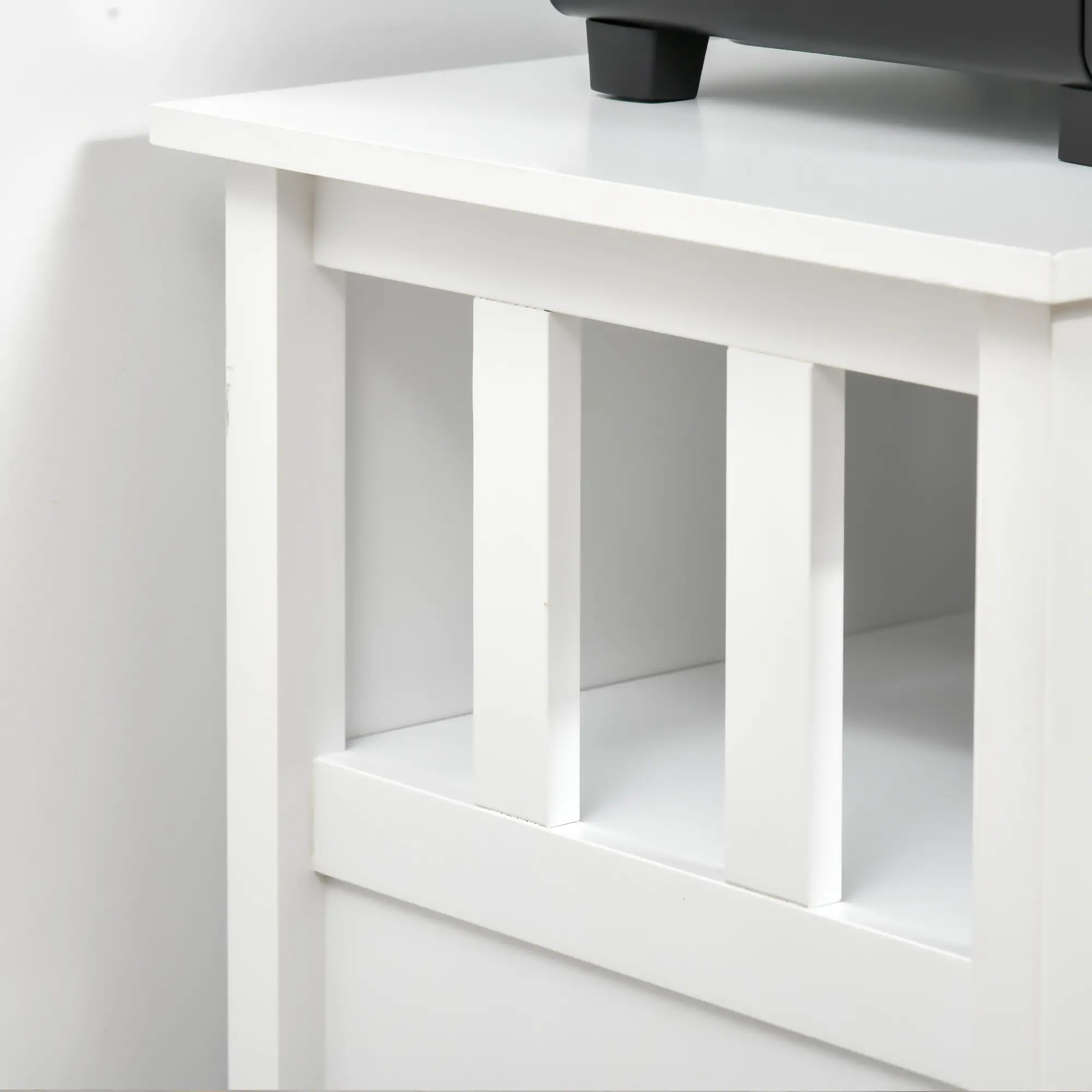 Sideboard Buffet Cabinet, 2 Doors, Adjustable Shelves, Kitchen Dining, White - Image 13