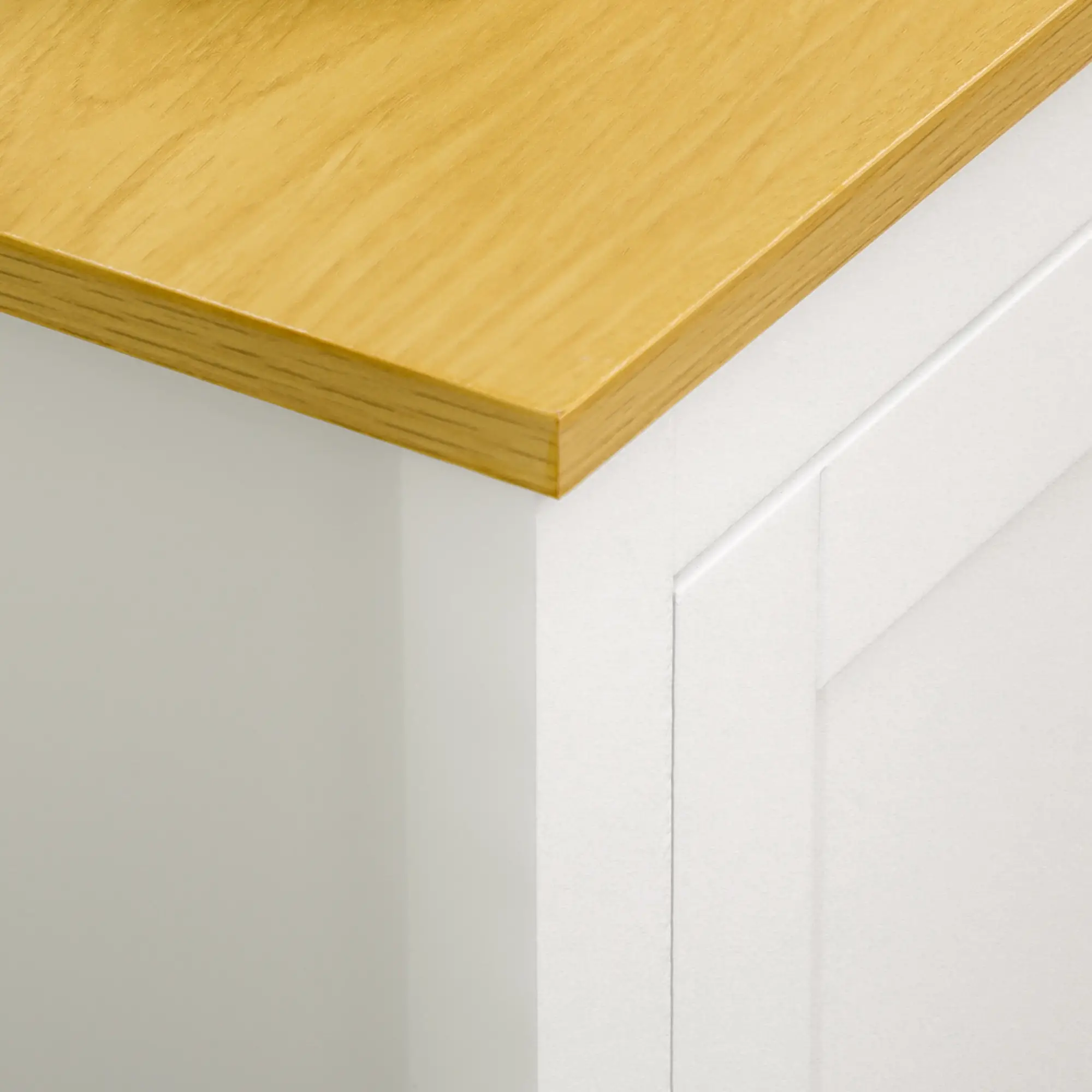 Sideboard, Buffet Cabinet with Doors, Adjustable Shelves, Natural, White - Image 10