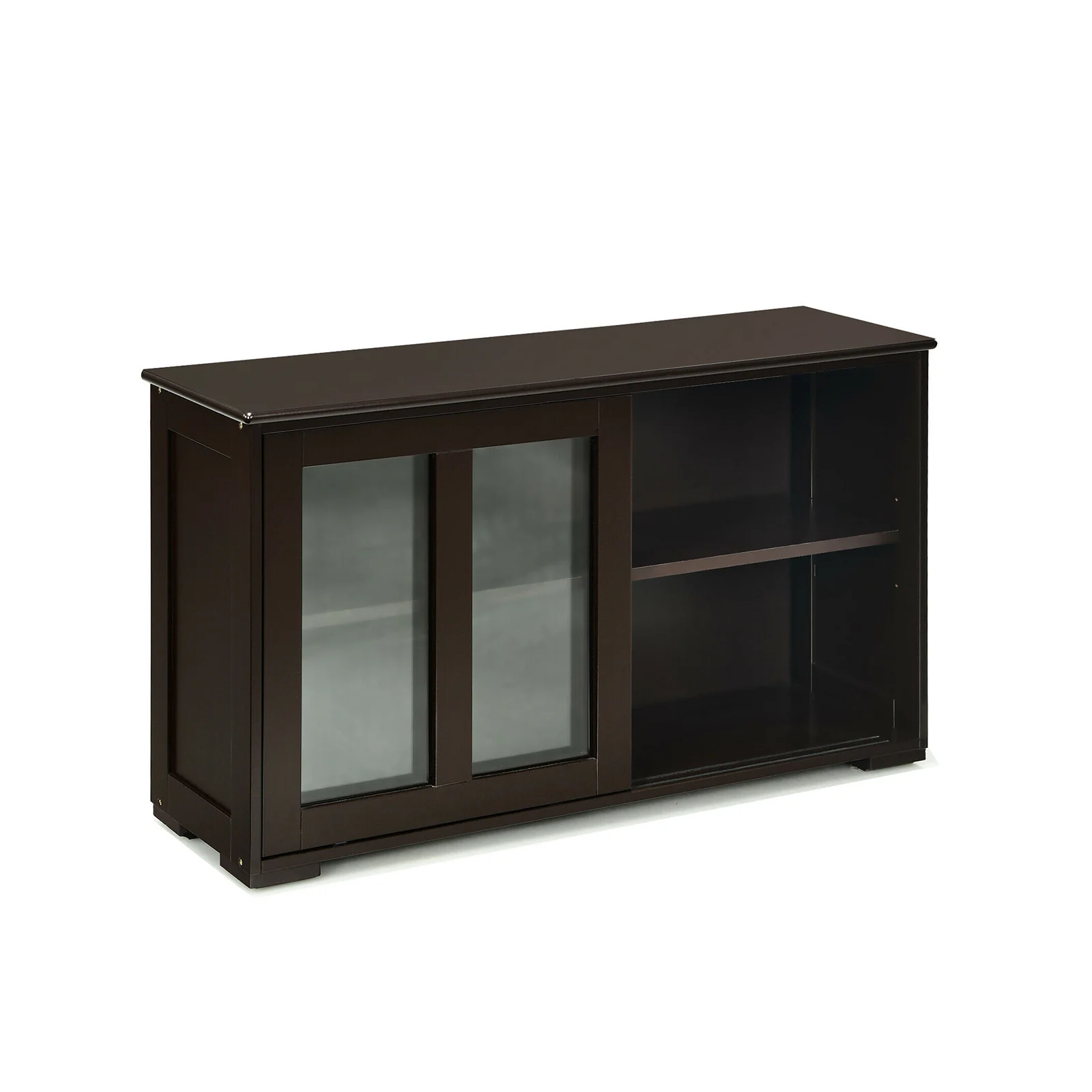 Sideboard Buffet Cupboard, Storage Cabinet With Sliding Door, Brown - Image 4