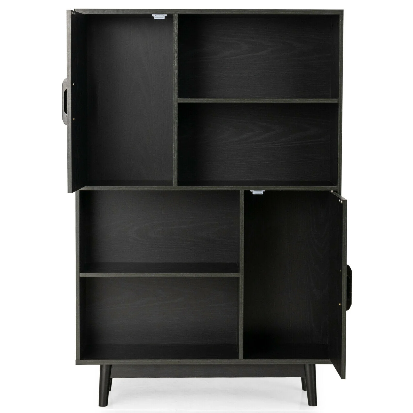 Sideboard Storage Cabinet With Door Shelf, Black - Image 9