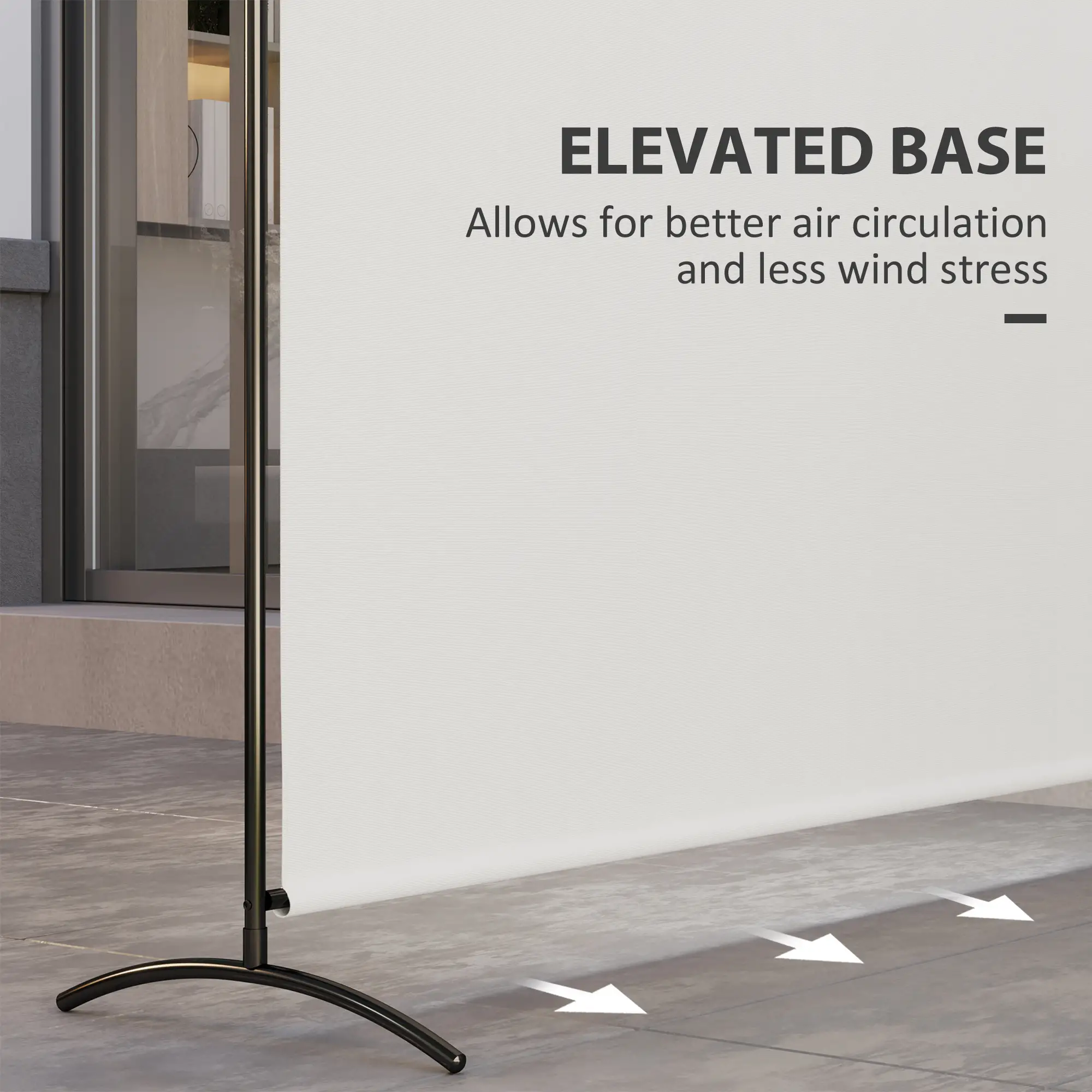 Single Panel Room Divider, UV30+ Privacy Screen, Indoor Outdoor, Beige - Image 6