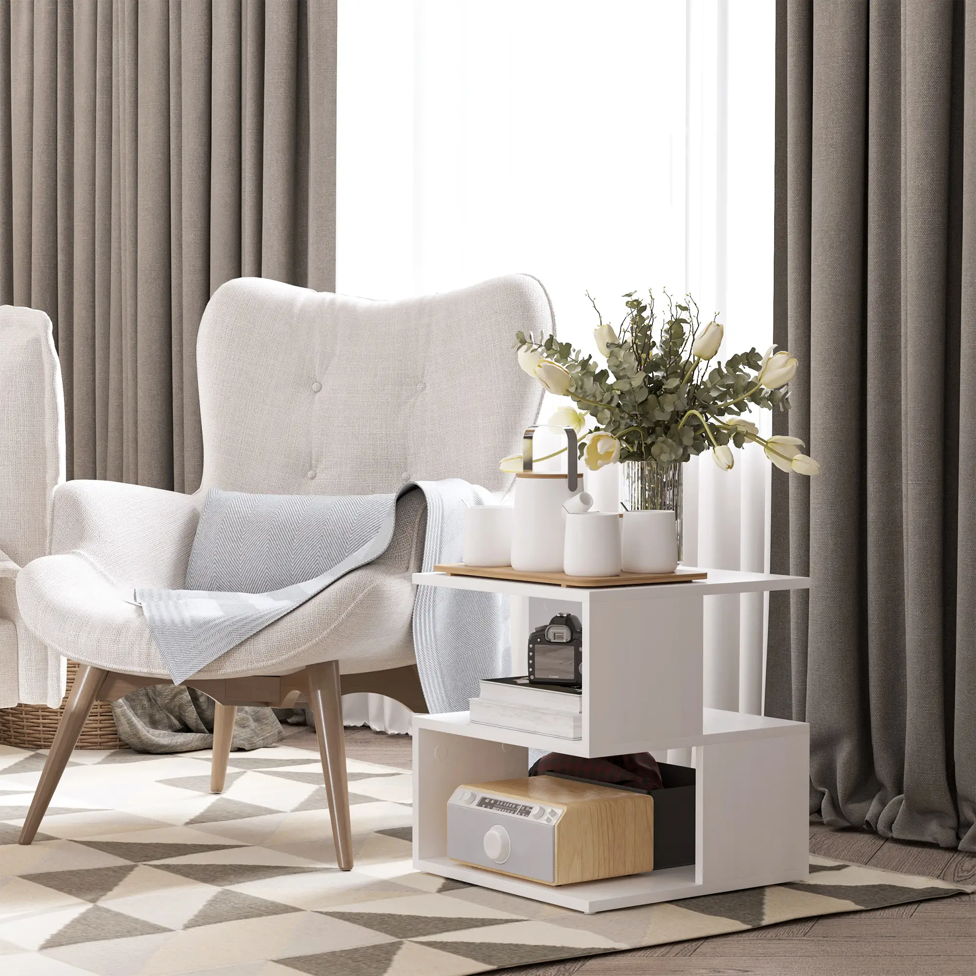 Slim Nightstand, Bedside Stand for Small Spaces - Image 4