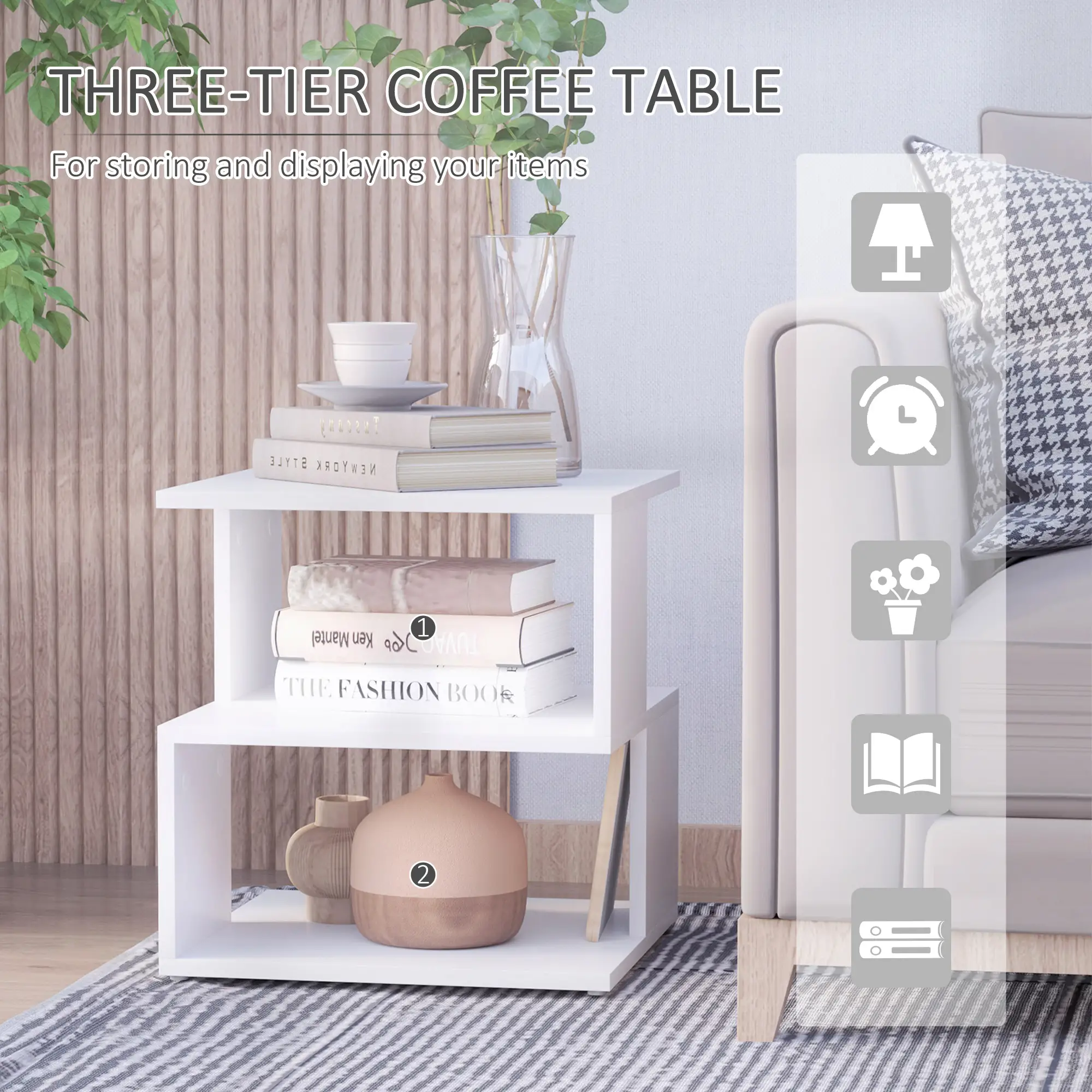 Slim Nightstand, Bedside Stand for Small Spaces - Image 6