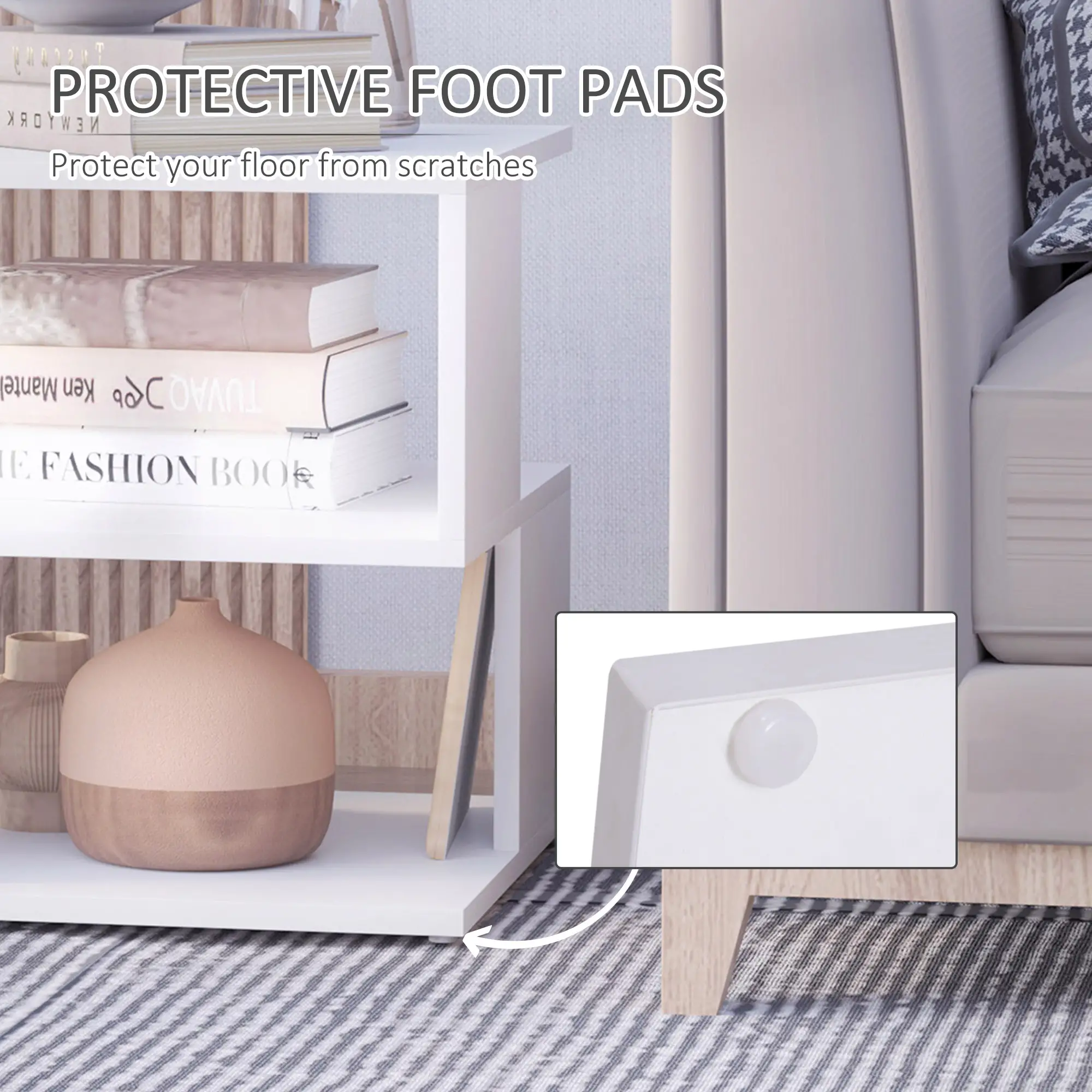 Slim Nightstand, Bedside Stand for Small Spaces - Image 7