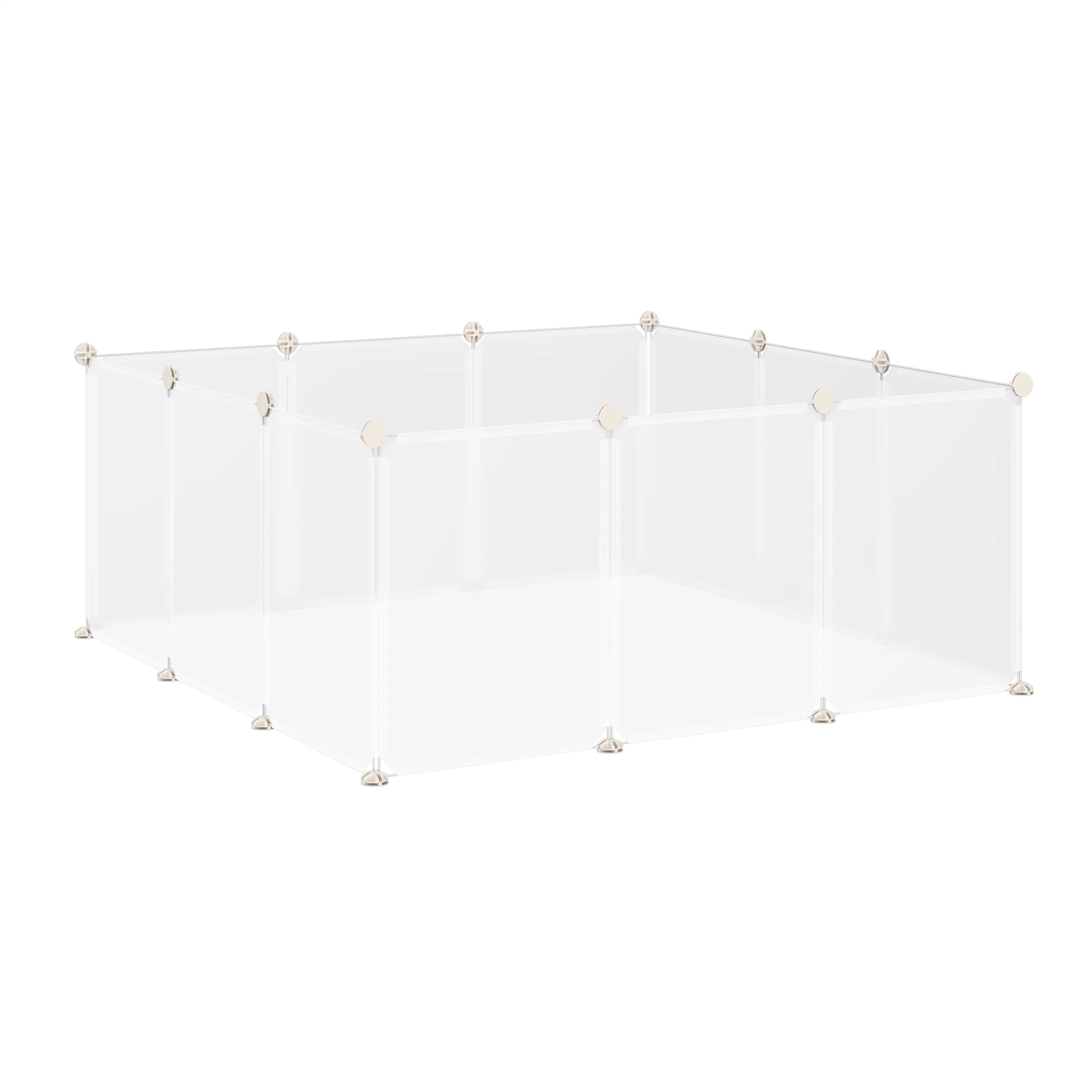 Small Animal Cage, 12 Panels, 18" x 14", White - Image 11