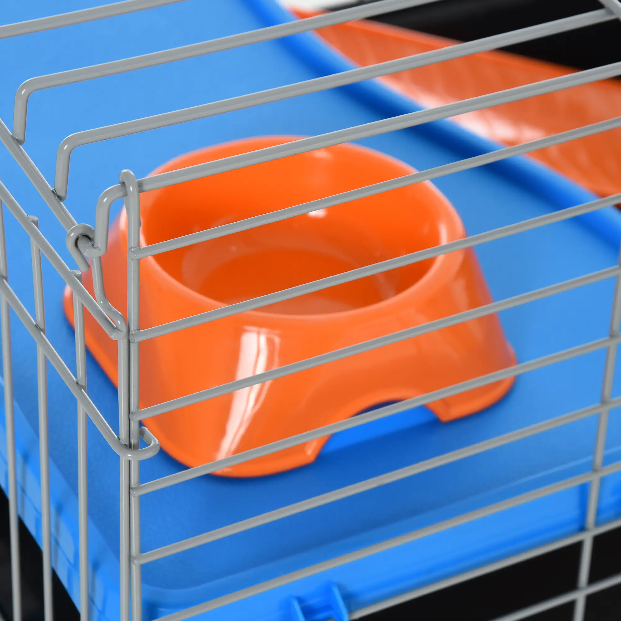 Small Animal Cage, Rolling Bunny Cage, Guinea Pig, Black - Image 9