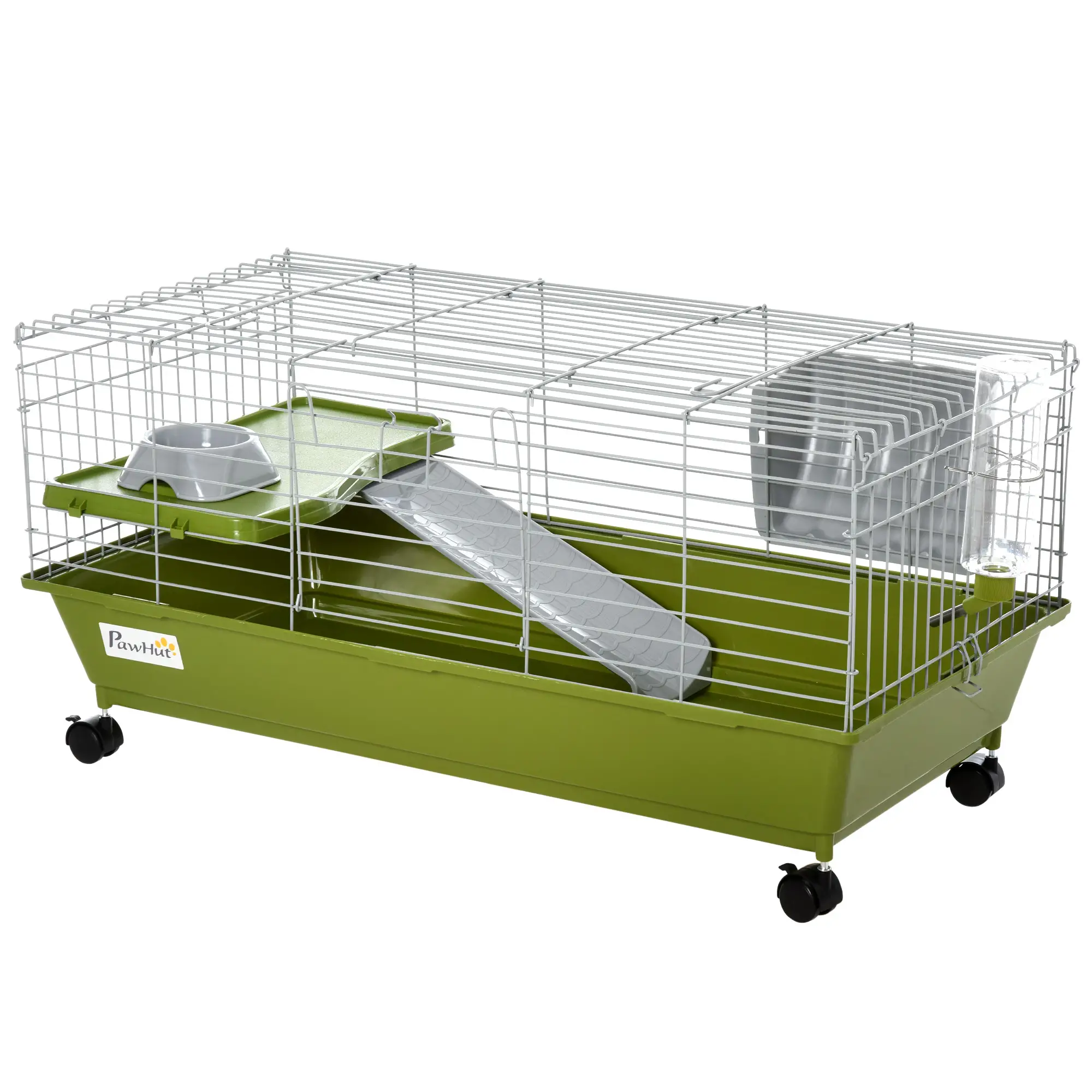 Small Animal Cage, Rolling Bunny Cage, Guinea Pig Cage, Green
