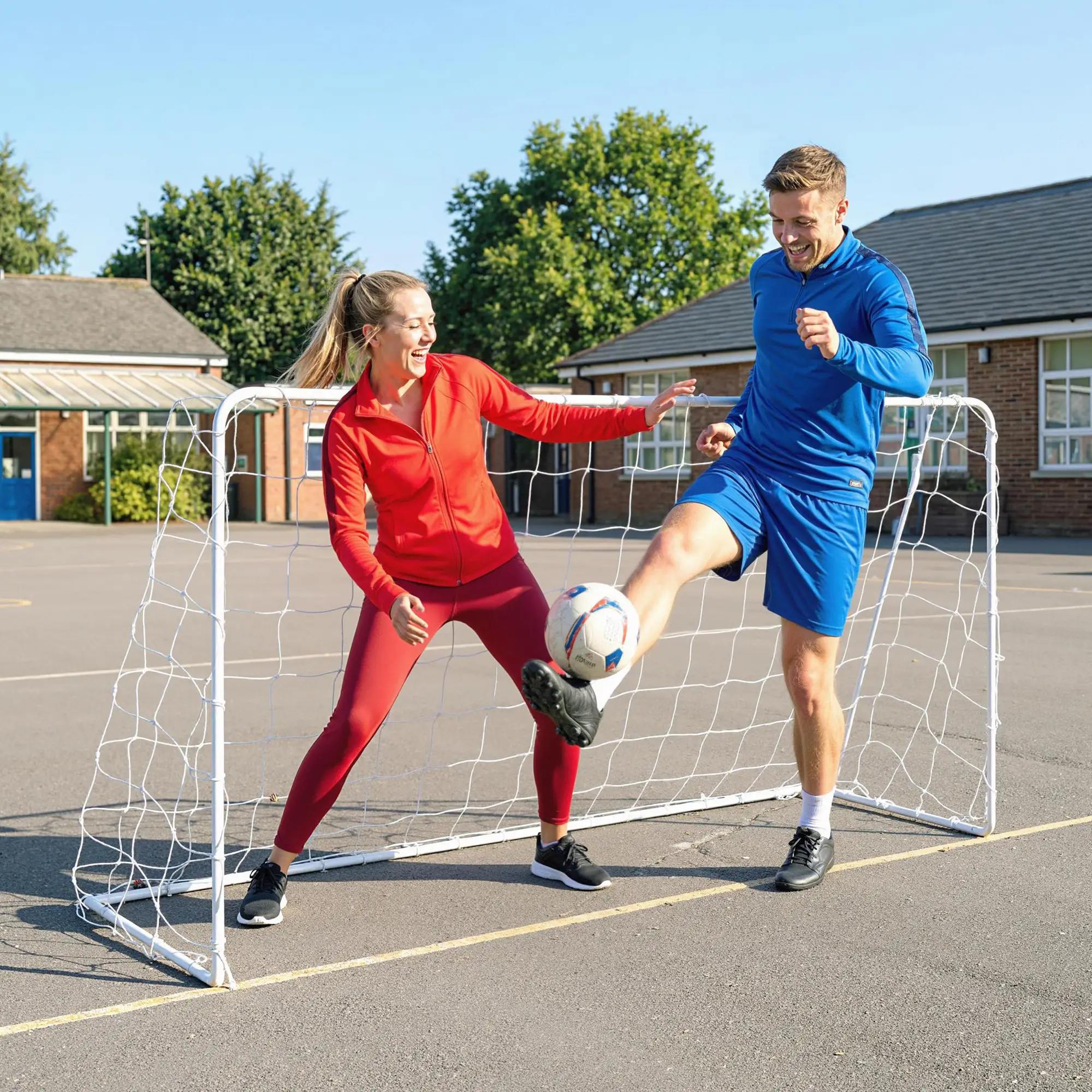 Soccer Goal, 6x4ft Portable Practice Net, Steel Frame - Image 9