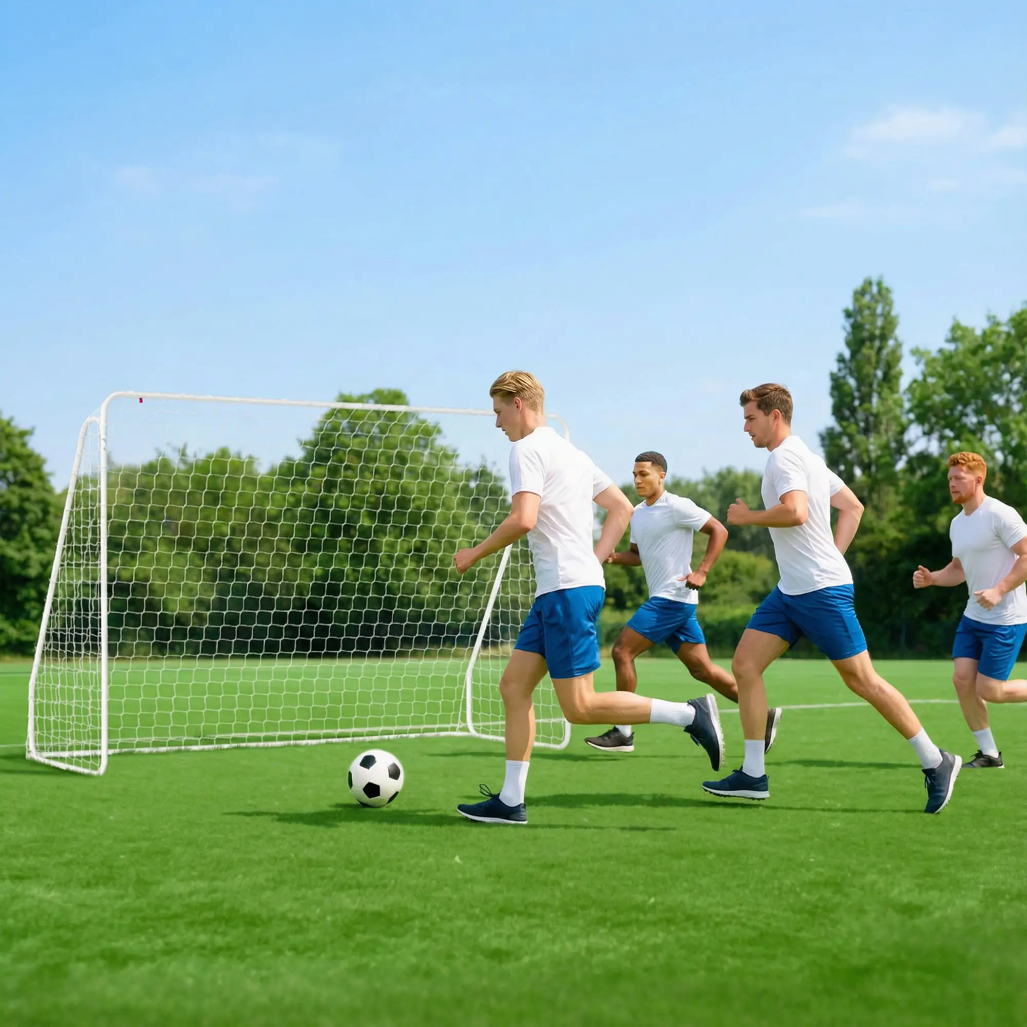 Soccer Goal, Soccer Net, 10 x 4 ft, White - Image 10