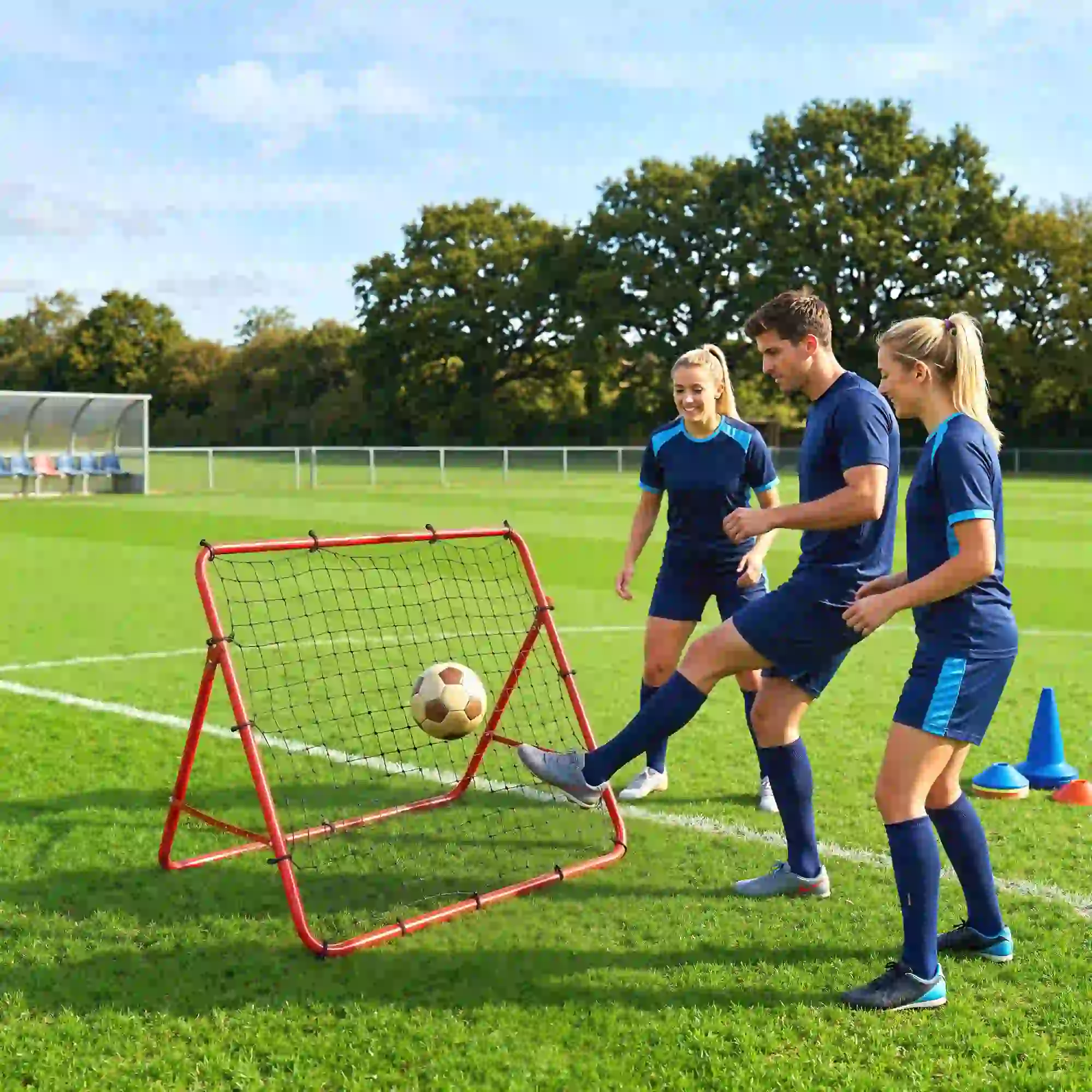 Soccer Rebounder Net, 3.5 x 3ft Easy Setup Bounce Back Net with 5 Adjustable Angles - Image 2