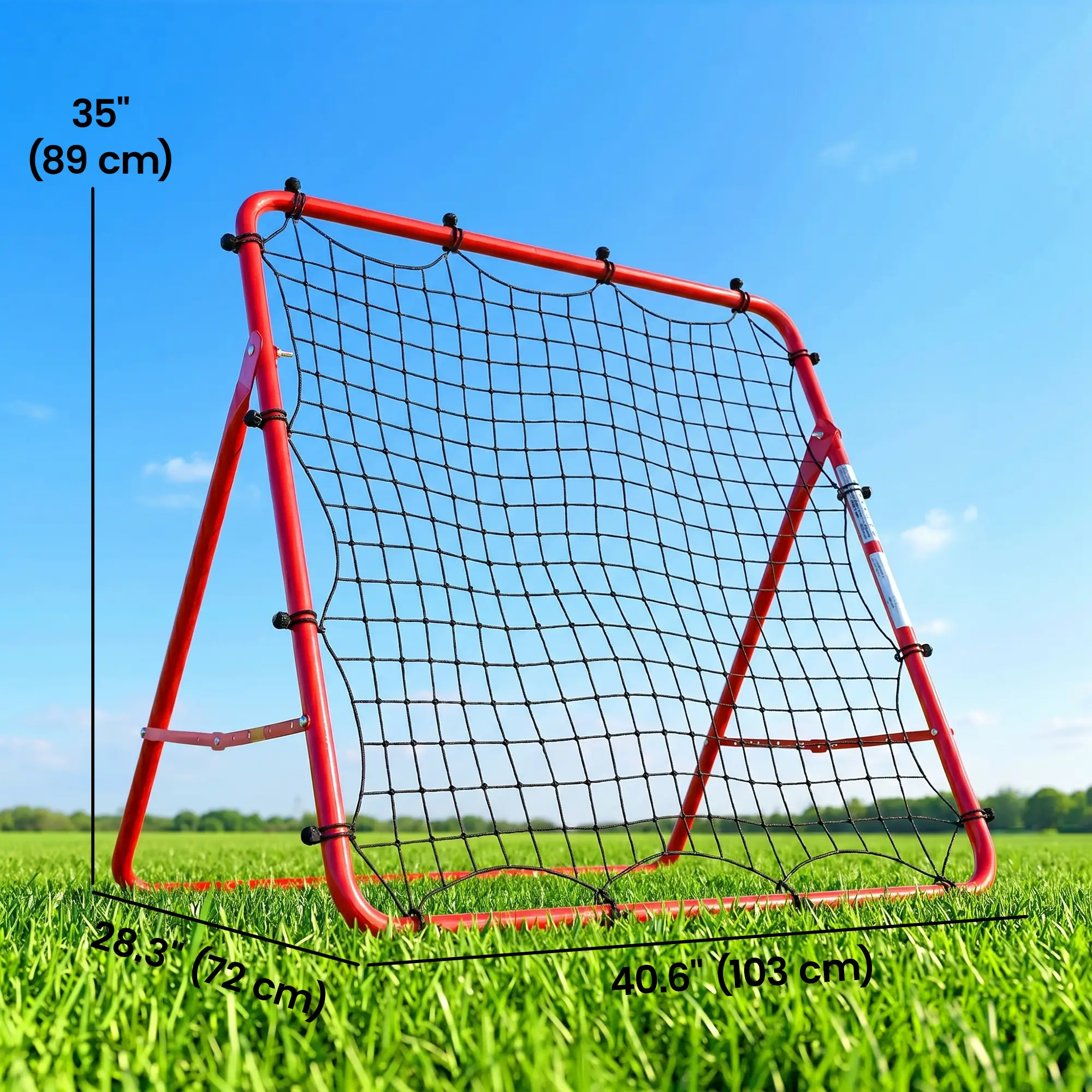 Soccer Rebounder Net, 3.5 x 3ft Easy Setup Bounce Back Net with 5 Adjustable Angles - Image 3