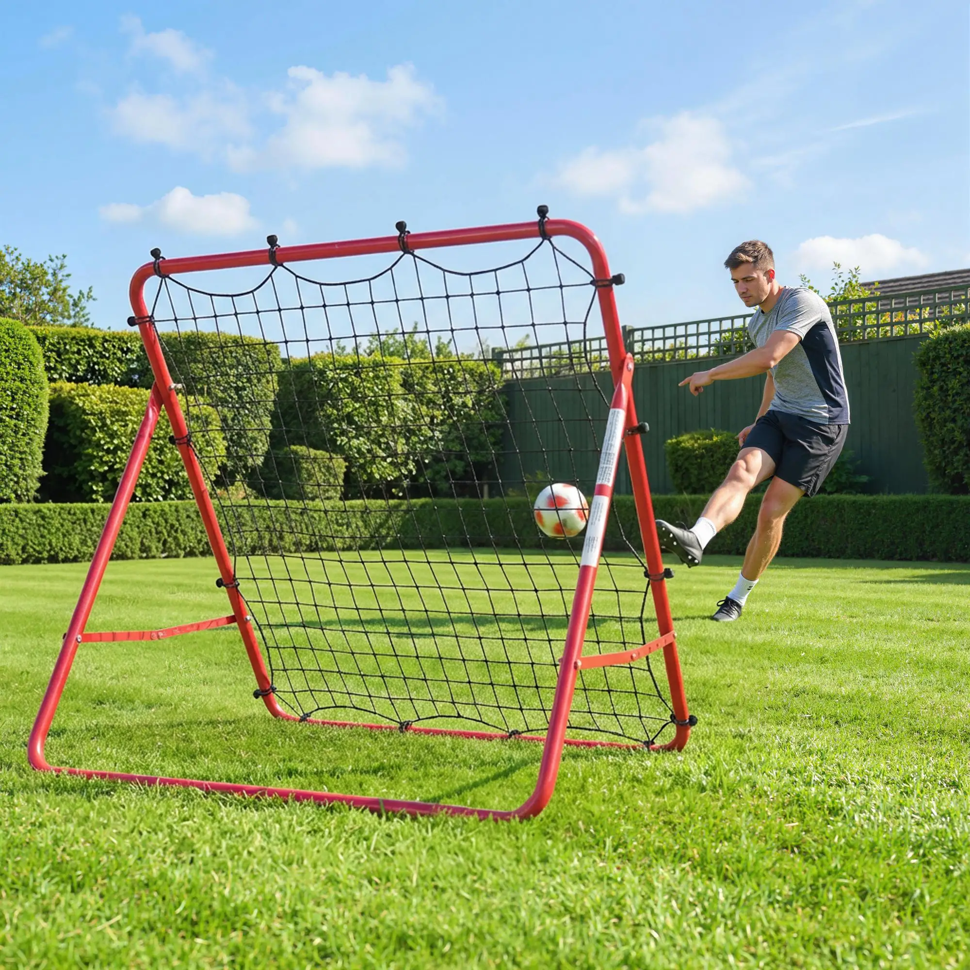 Soccer Rebounder Net, 3.5 x 3ft Easy Setup Bounce Back Net with 5 Adjustable Angles - Image 8