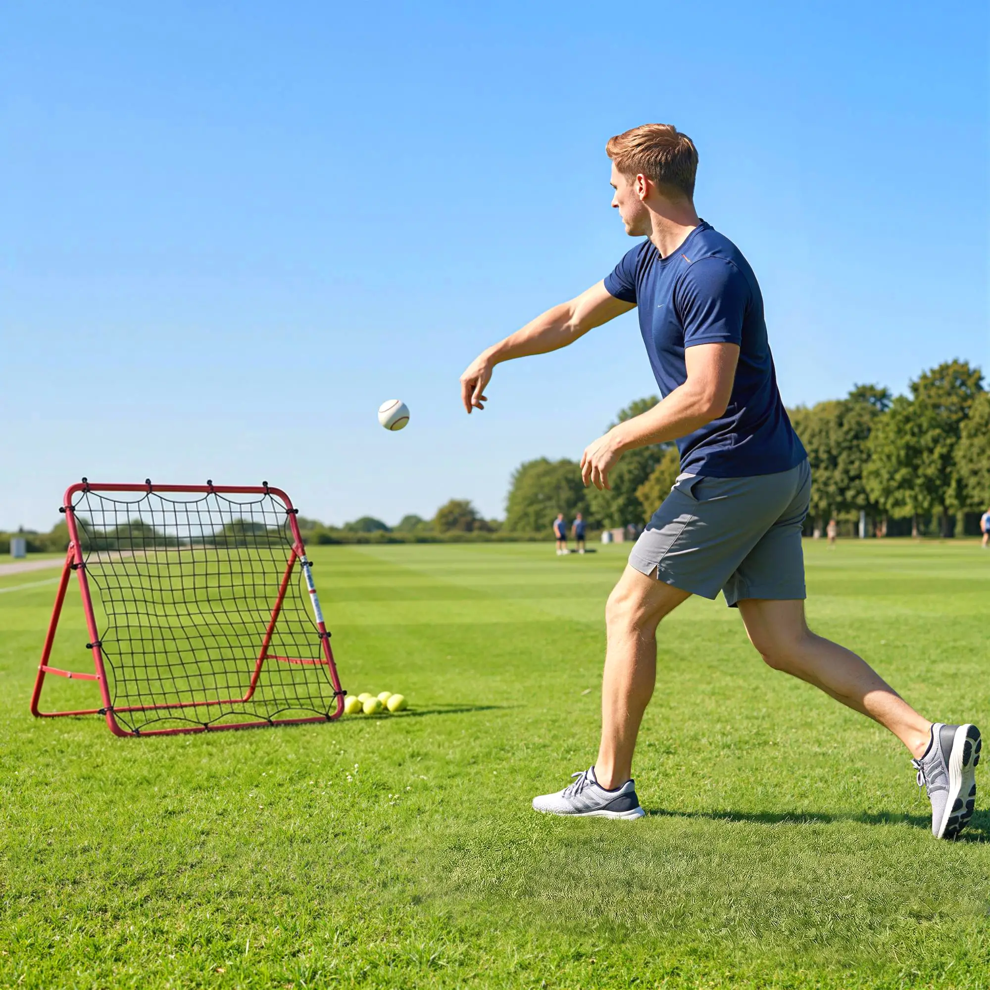 Soccer Rebounder Net, 3.5 x 3ft Easy Setup Bounce Back Net with 5 Adjustable Angles - Image 9